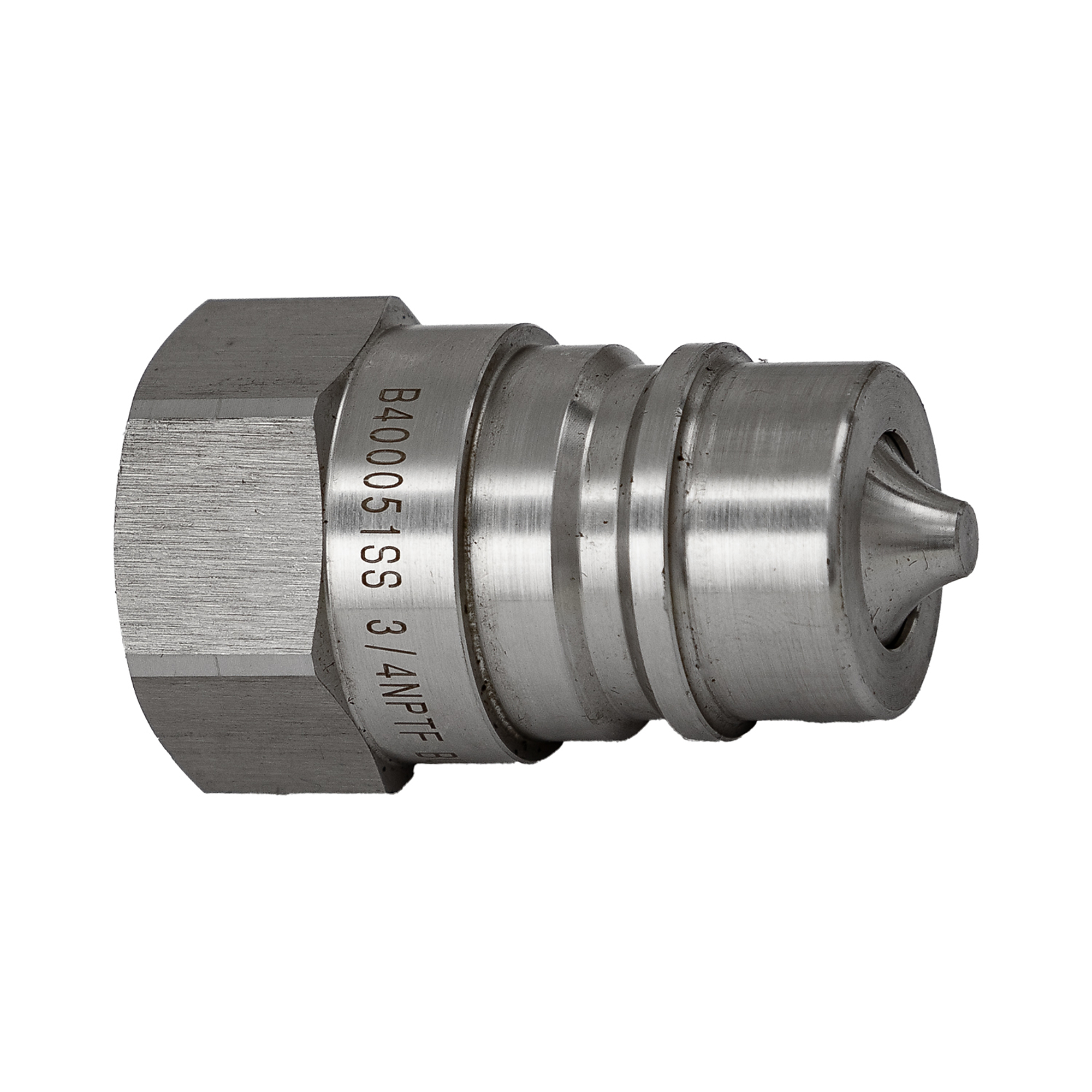 Buyers Products, Hydraulic Coupler, MALE, SST, 3/4in. NPTF, Fitting Size 3/4 in, Model# B400051SS