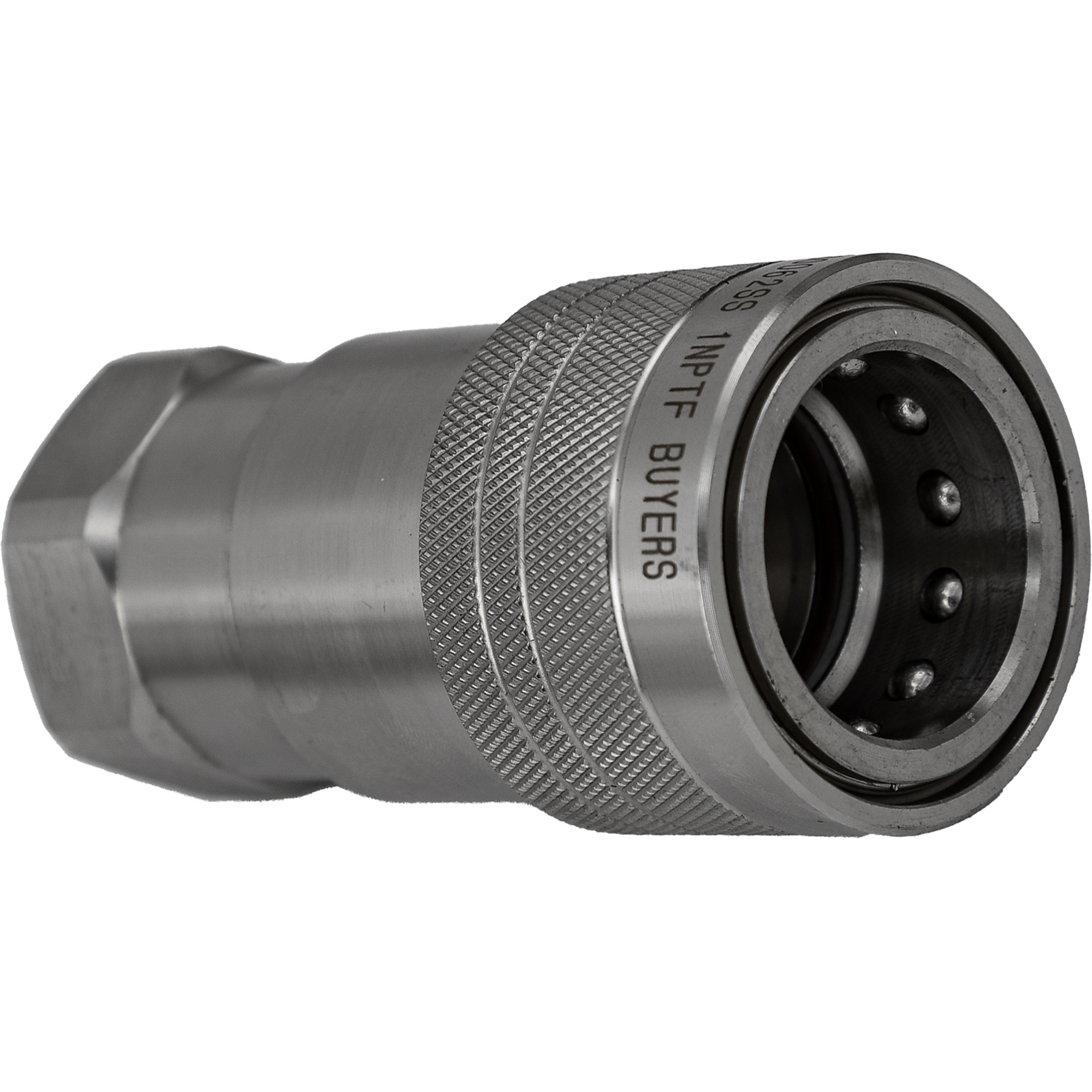 Buyers Products, Hydraulic Coupler, FEMALE, SST, 1in. NPTF, 1in. BODY, Fitting Size 1 in, Model# B400062SS