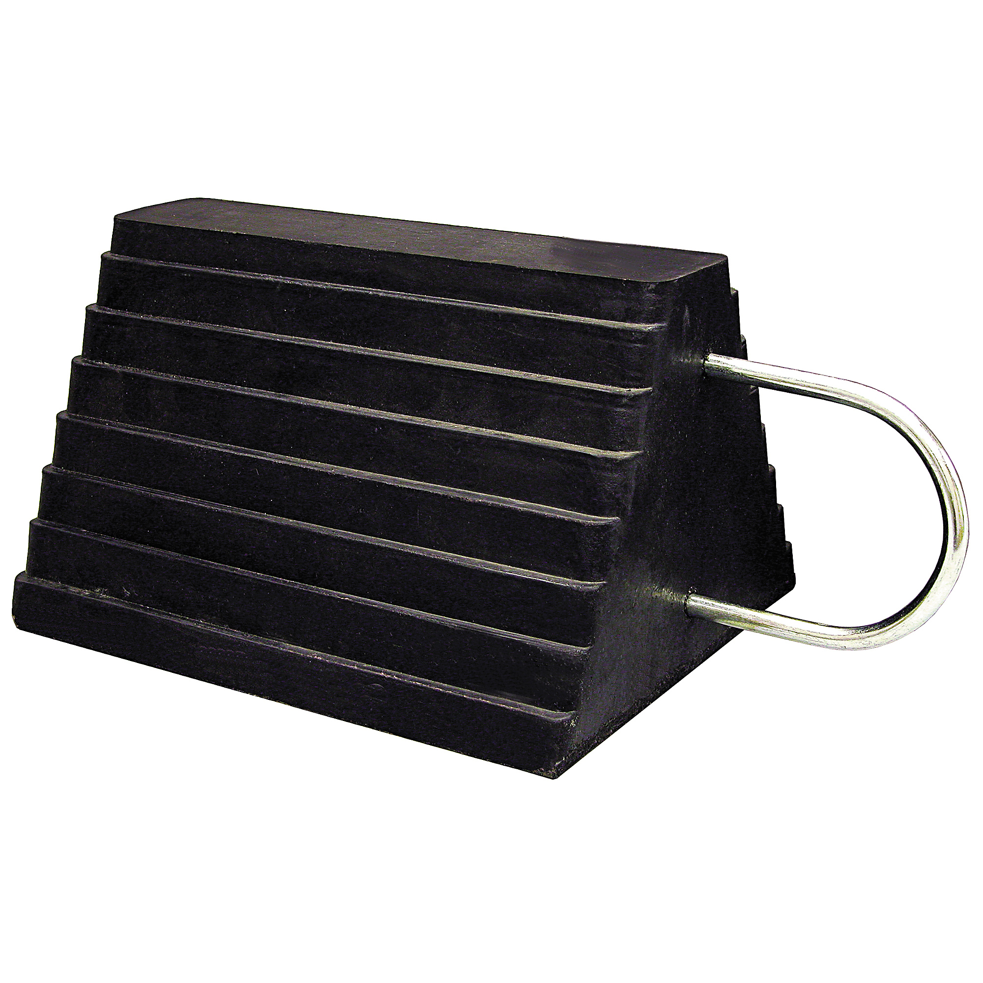 Buyers Products, Heavy Duty Rubber Wheel Chock 9.63x7.5x5.88in., Working Width 10 in, Height 6 in, Included (qty.) 1 Model# WC1086UWH