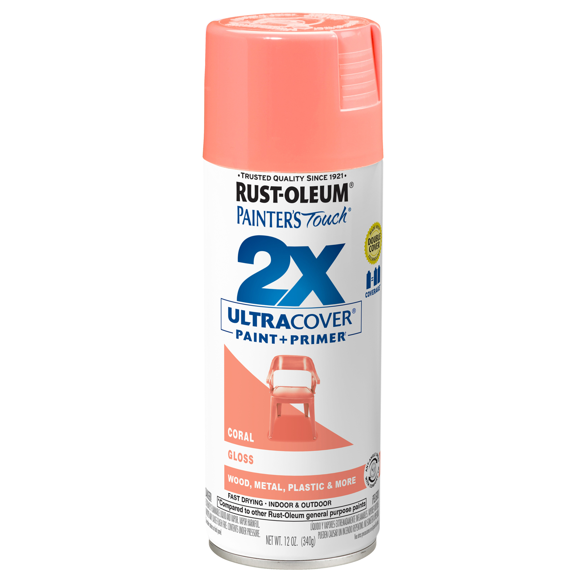 Rust-Oleum Painter's Touch 2X Spray Paint - Gloss Coral, 12