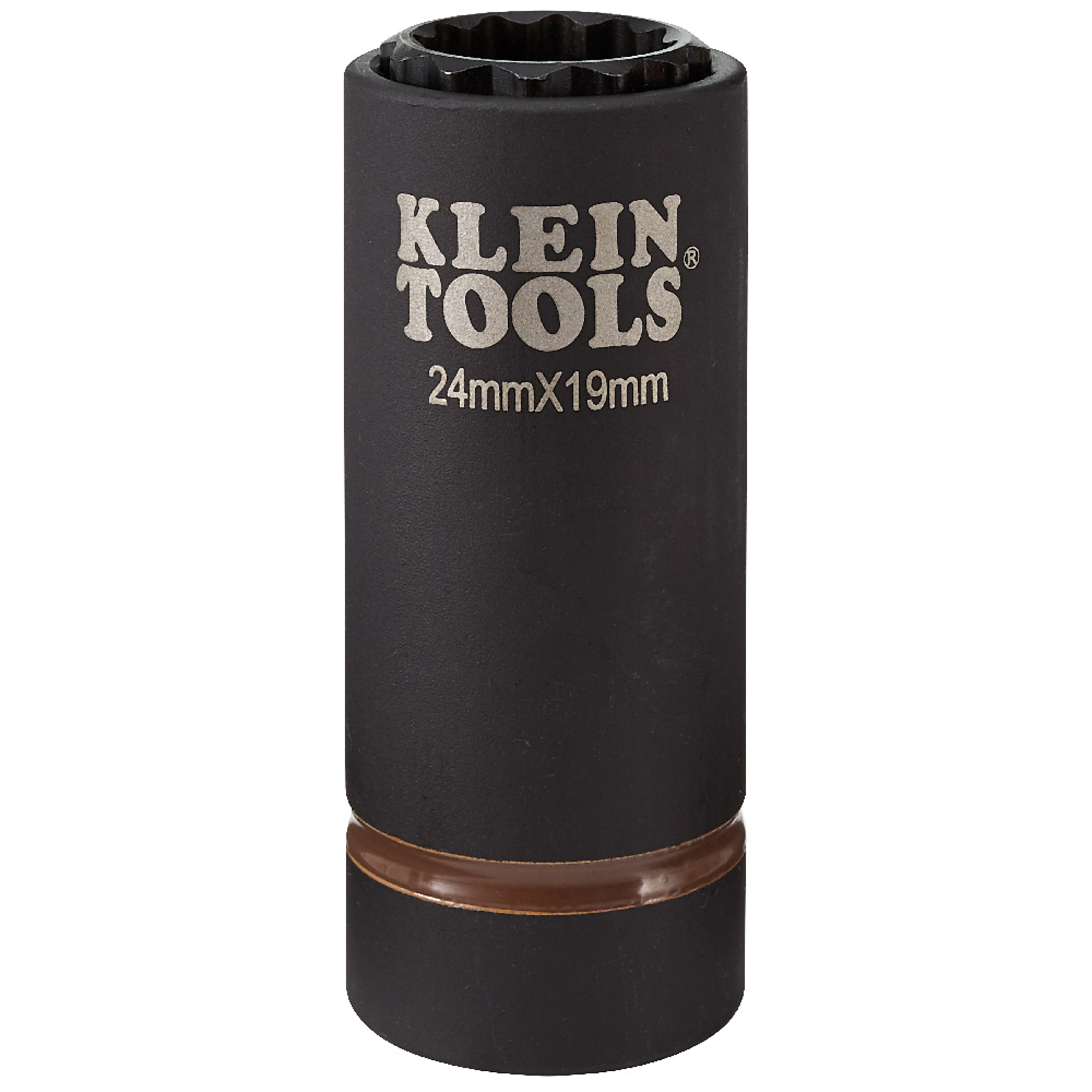 Klein Tools, 2in.-1 Metric Impact Socket, 12-Point, 24 x 19 mm, Pieces (qty.) 1 Model# 66052E