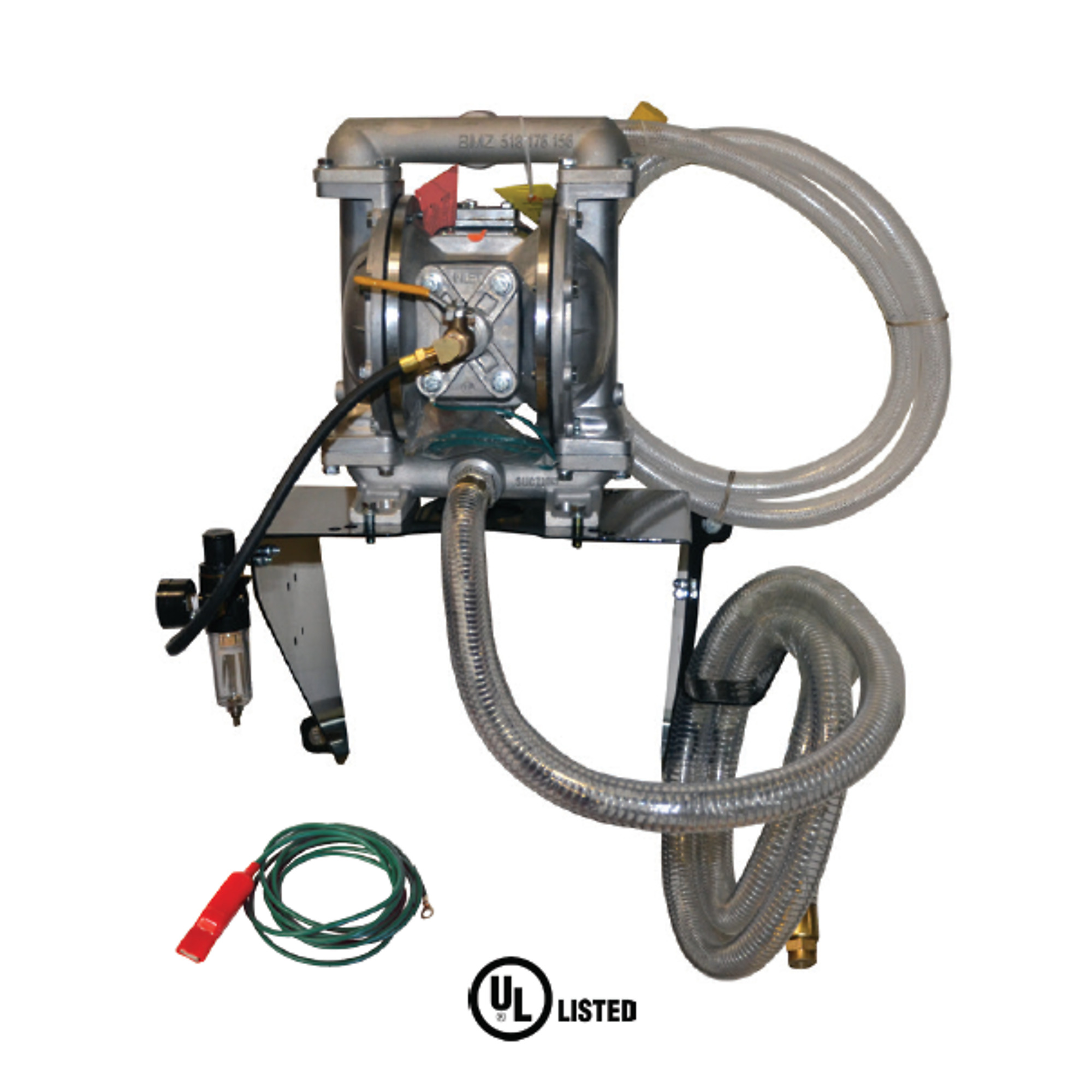 JohnDow Industries, UL Diaphragm Pump Evacuation System Kit, Flow 24 GPM, Inlet Port 1 in, Model# JDI-DPES-UL