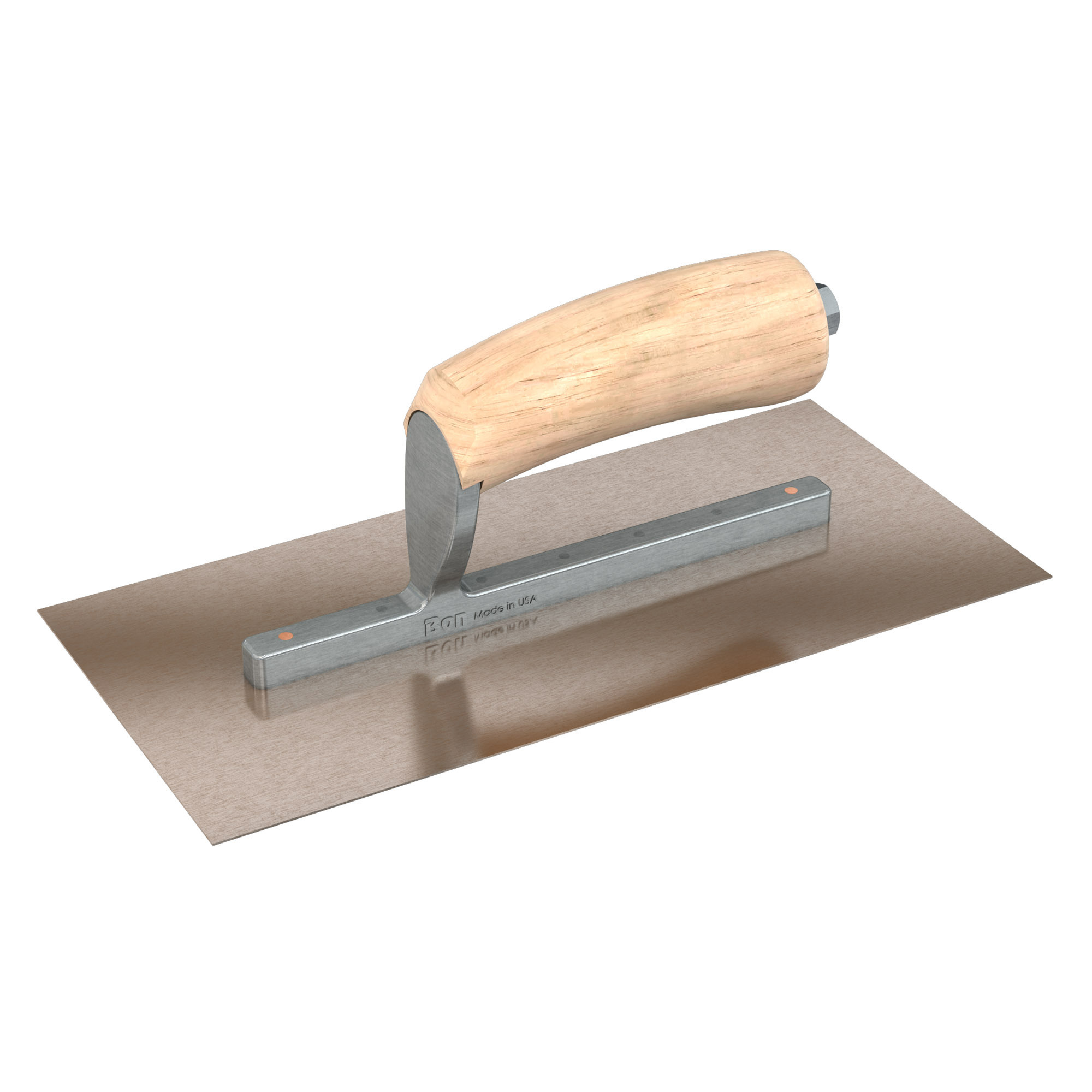 Bon Steel City, Finish Trowel-Sq.-Golden Stainless-10.5 x 5-Wd, Width 5 in, Length 10.5 in, Blade Material Stainless Steel, Model# 66-114