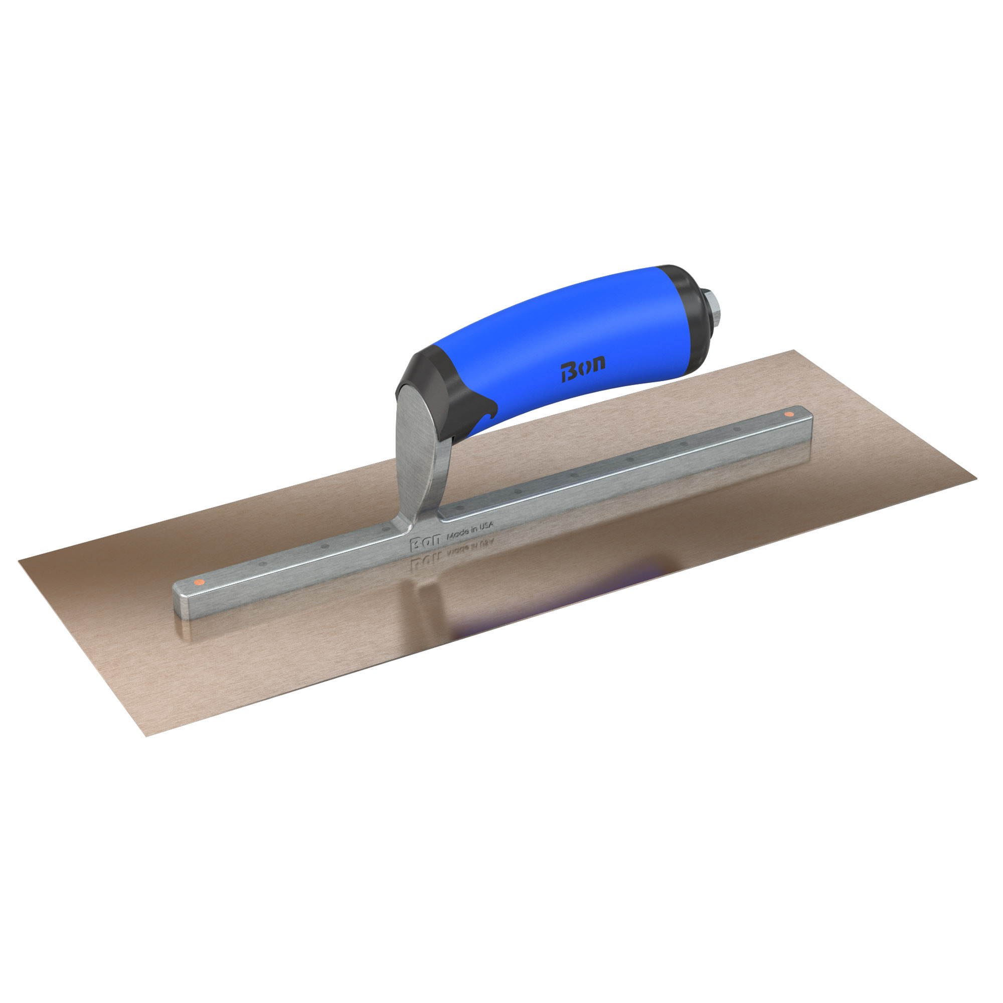 Bon Steel City, Finish Trowel-Sq.-Golden Stnls-14 x 5-CMFT Grip, Width 5 in, Length 14 in, Blade Material Stainless Steel, Model# 67-126
