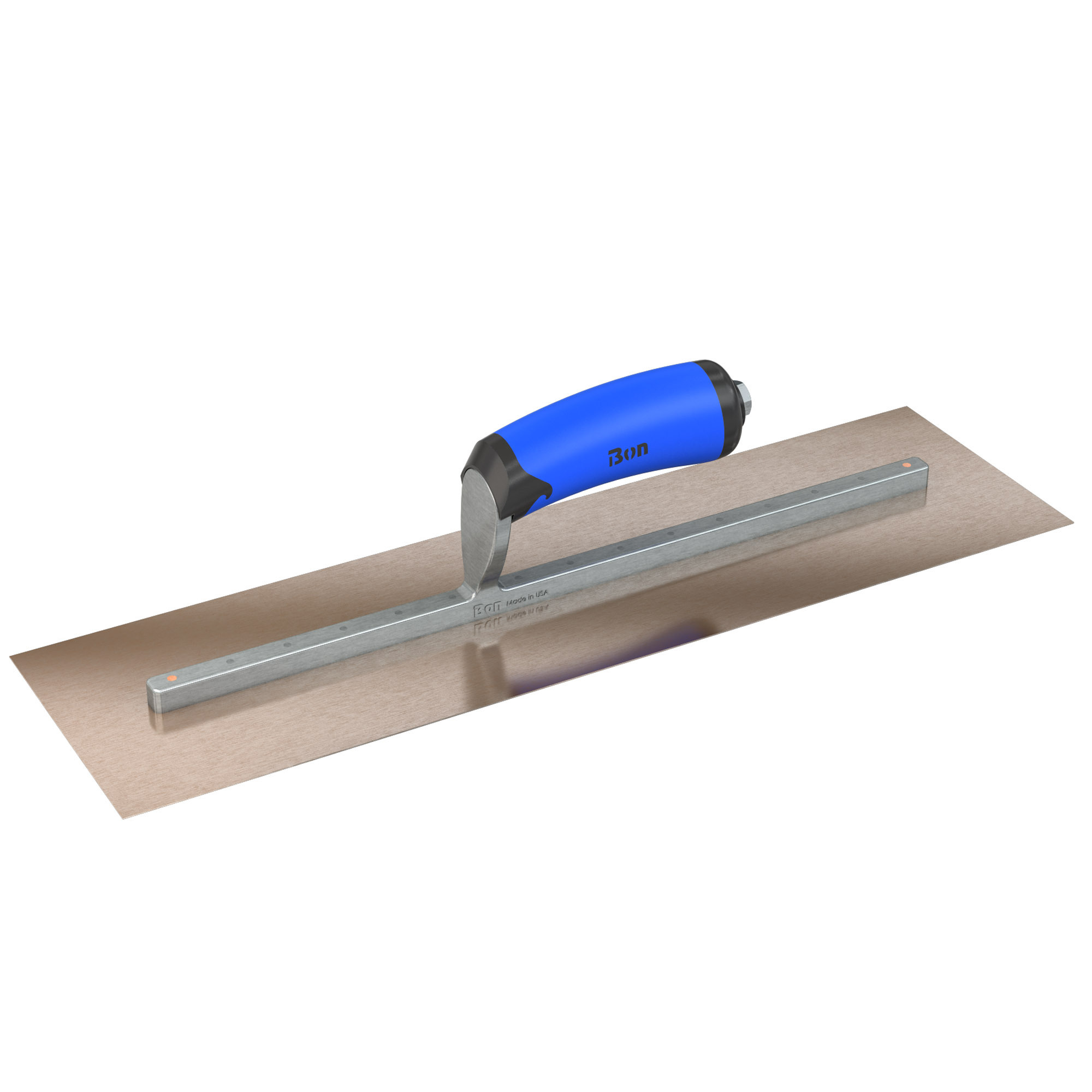 Bon Steel City, Finish Trowel-Sq.-Golden Stnls-18 x 5-CMFT Grip, Width 5 in, Length 18 in, Blade Material Stainless Steel, Model# 67-131