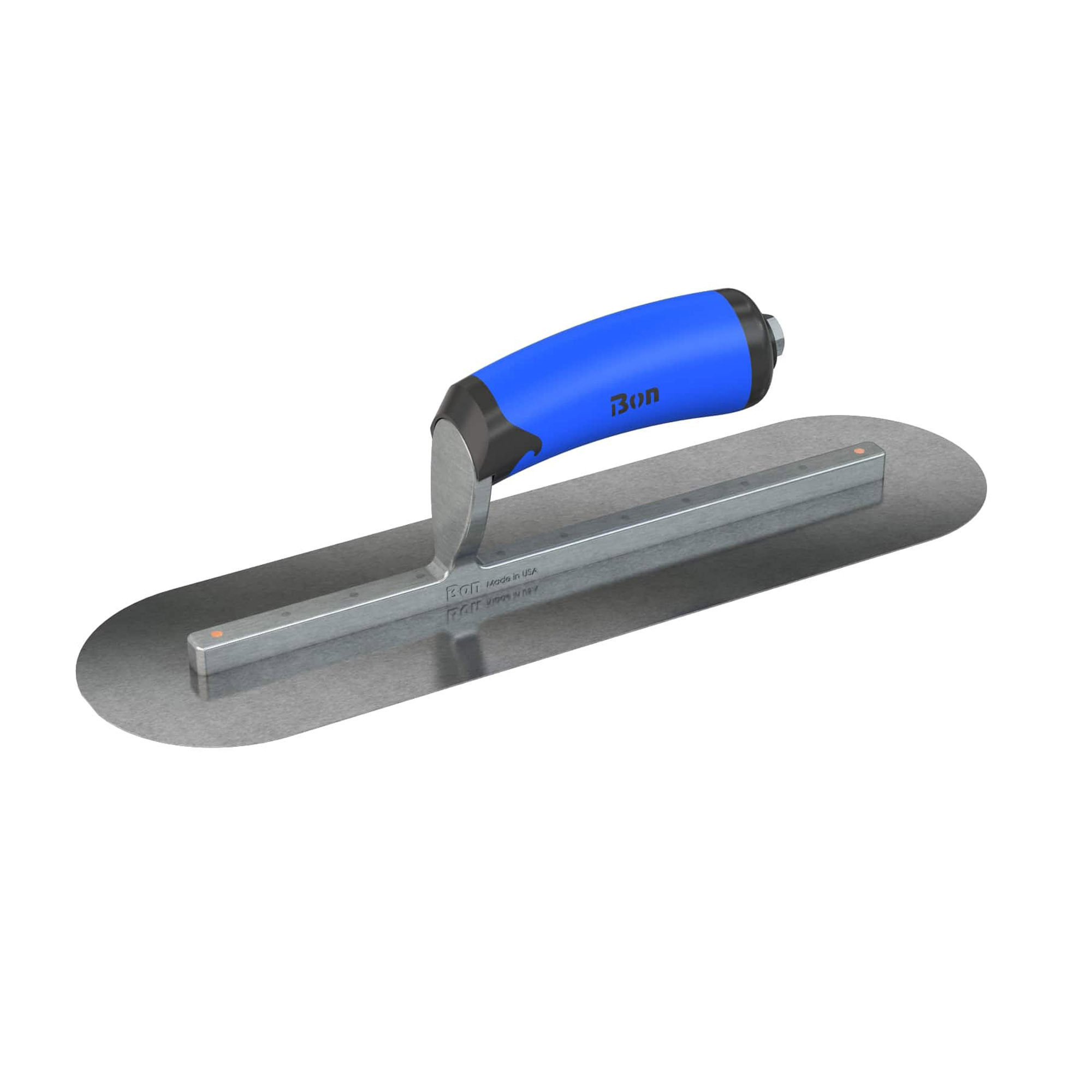 Bon Steel City, Fin. Trowel , Rnd, Carb St, 14 x 4 CFT Grp, L Shk, Blade Material Carbon Steel, Blade Length 14 in, Blade Width 4 in, Model# 67-193