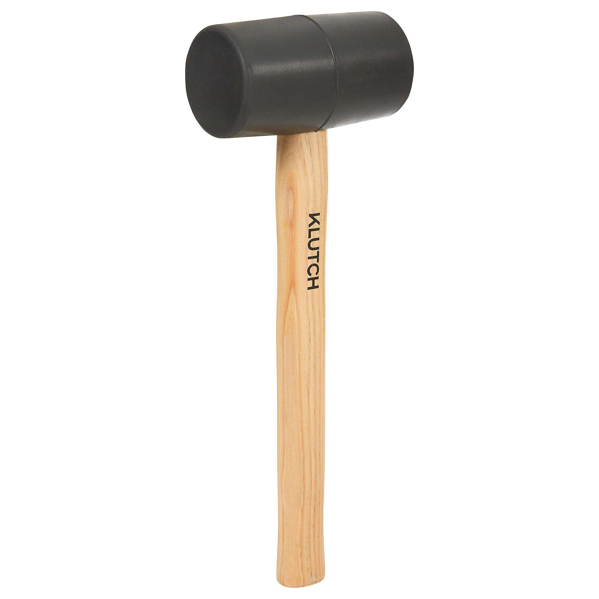Klutch Rubber Mallet, 24 Oz., 13.38in.L Hardwood Handle, Solid Rubber Head
