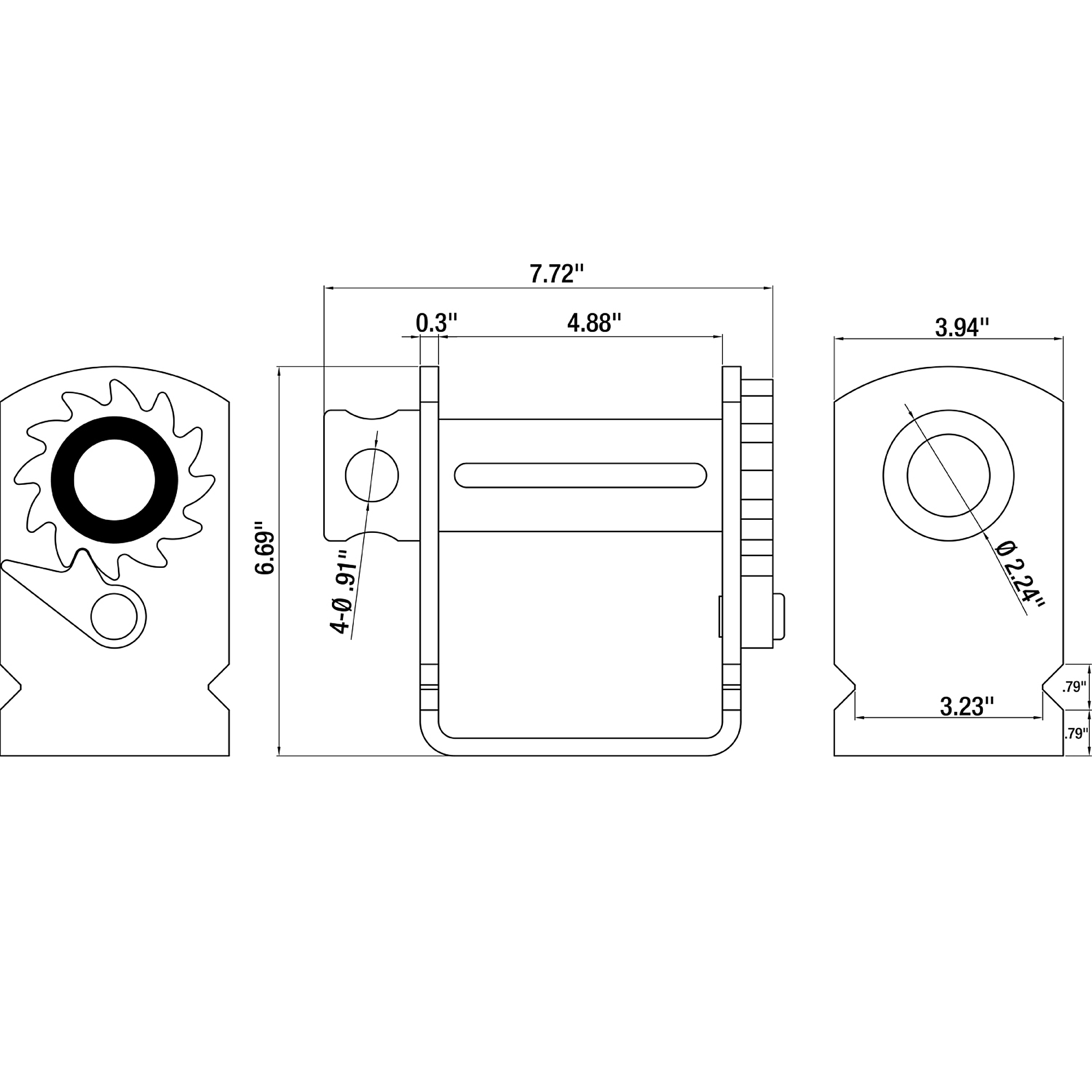 Buyers® 1903040 - Track Sliding Winch - View #8
