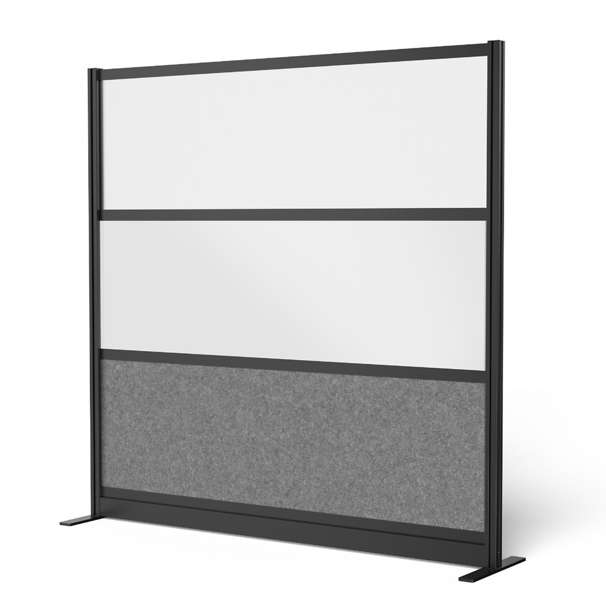 Luxor Modular Wall Divider System - 70in. x 70in., Black Frame, Polypropylene/PET Polyester Fabric, Model# MW-7070-FWCGWB