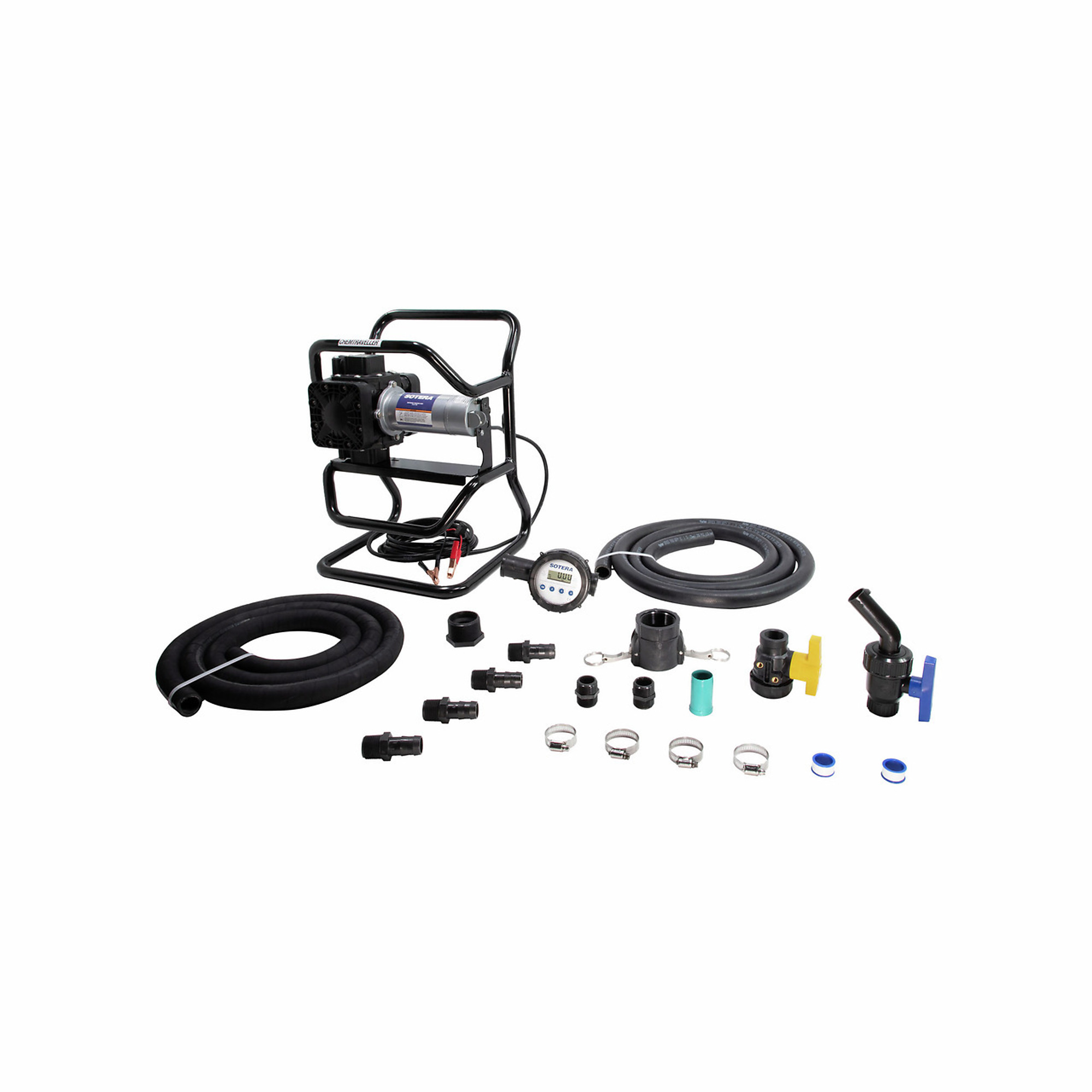 Sotera Systems 12V DC Chemical Transfer Pump - 13 GPM, Manual Nozzle, Model# SS435BX675