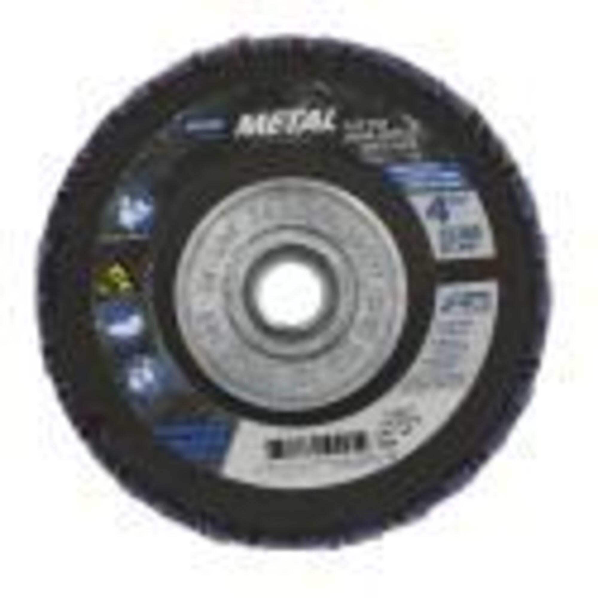 Norton, 4-1/2x5/8-1in. Metal Flap Disc 40 Grit, T29 Zirc, Wheel Diameter 4.5 in, Wheels (qty.) 1 Model# 66254419994