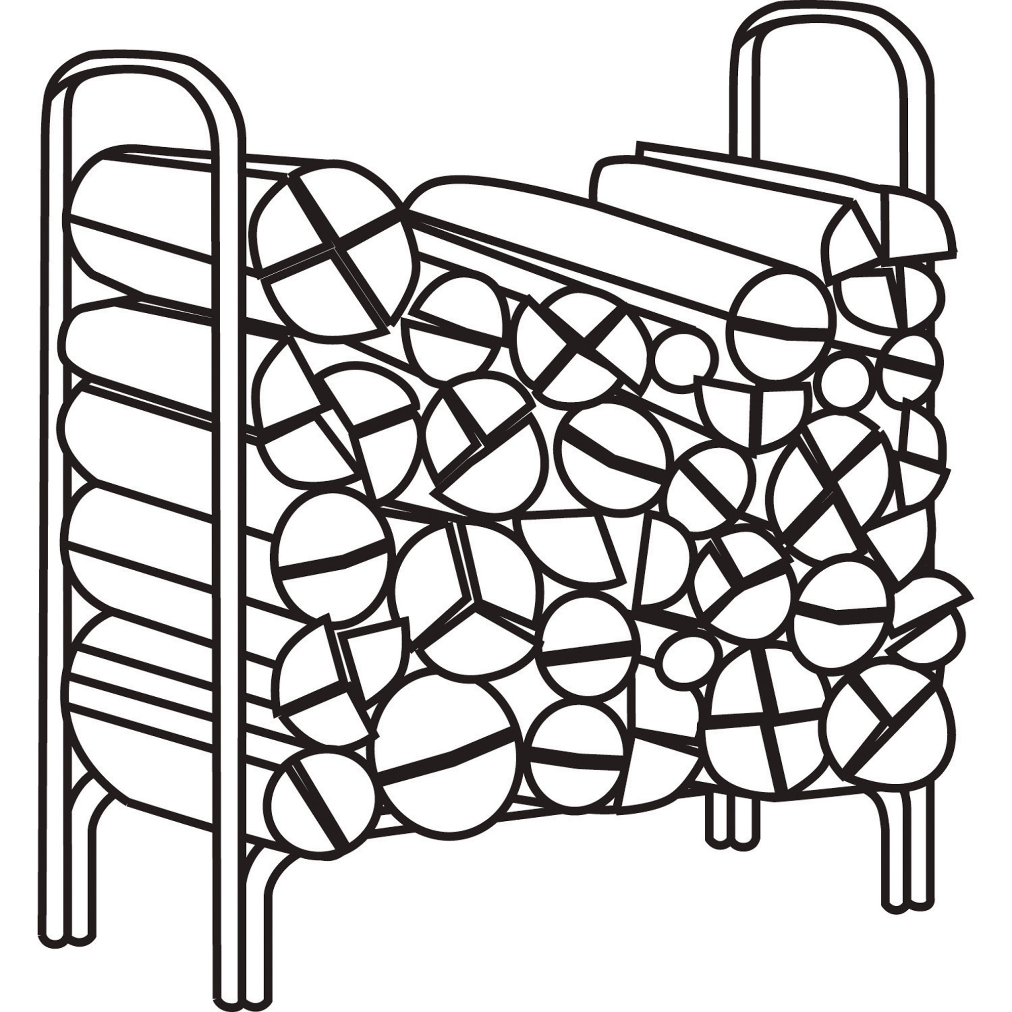 Classic Accessories Verdana Log Rack Cover, 4ft.L, Pebble, 48in.L x ...