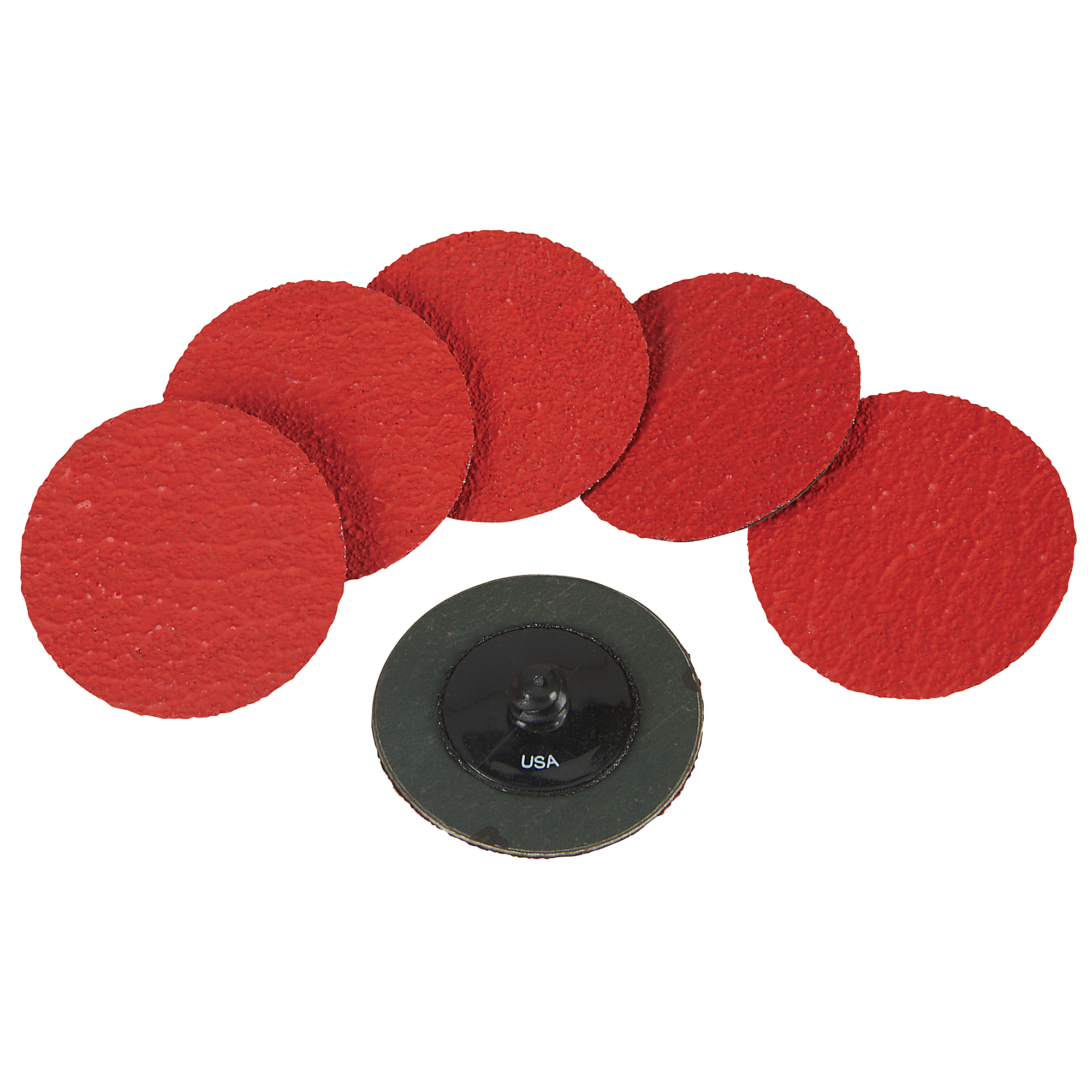 Klutch Industrial Surface Conditioning Discs, 6-Pk., 2in., 50 Grit, Ceramic, Type R
