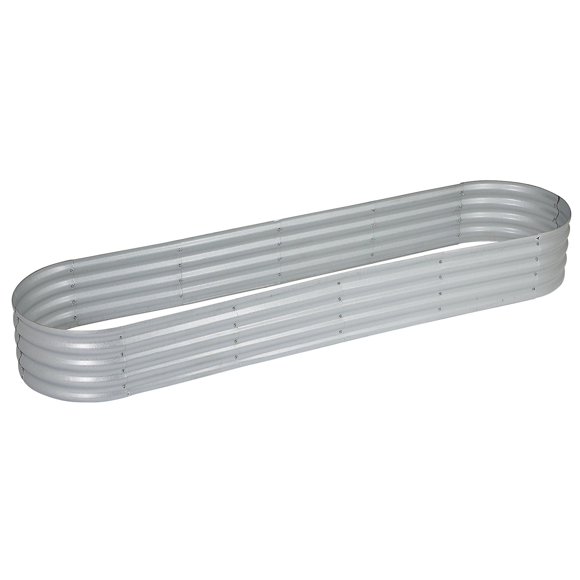 Ironton Galvanized Steel Planter Bed Assembles in Oval or Rectangular Shape, 5ft. x 5ft. x 1ft.