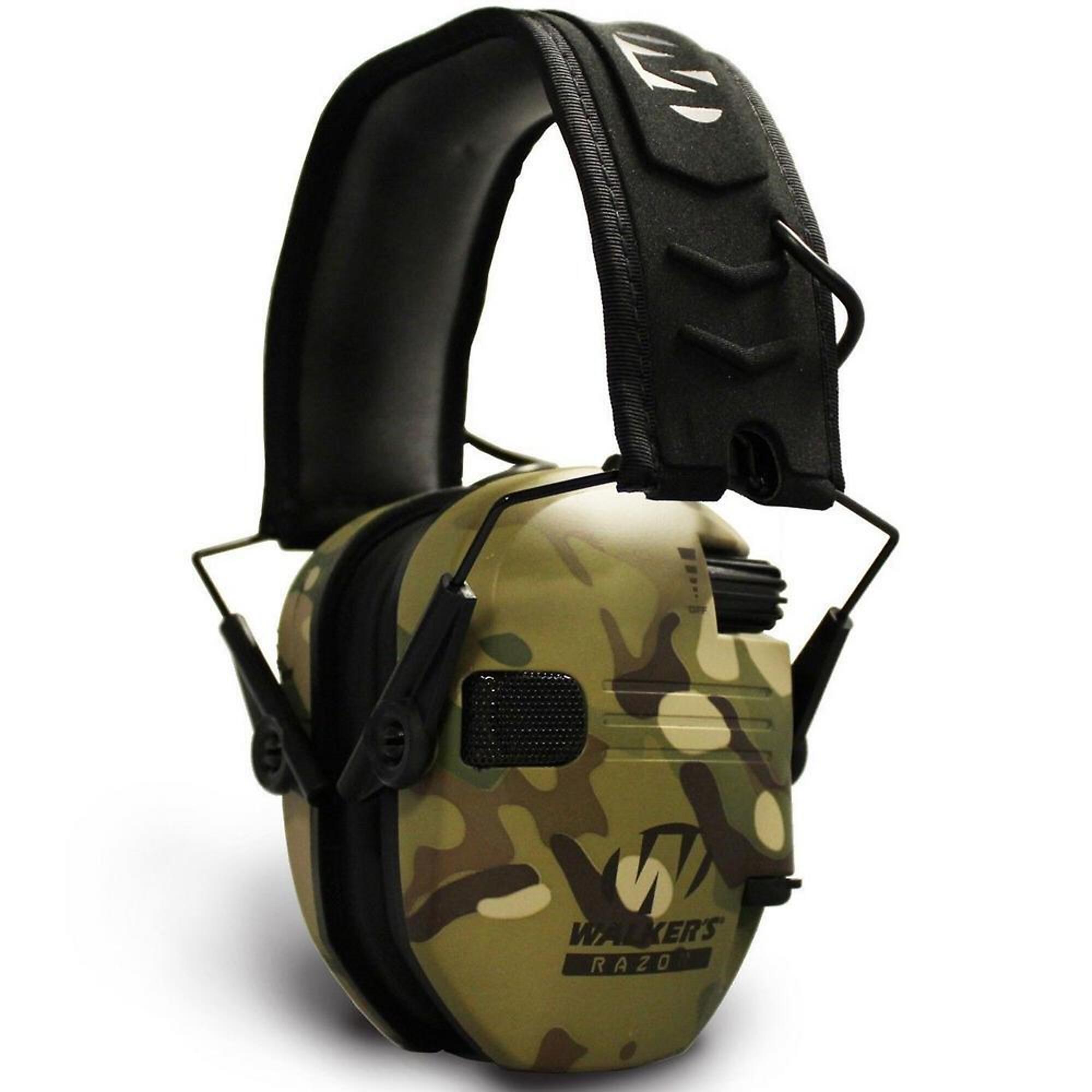 Walkers Game Ear Razor Electronic Muff - Multicam Camo, 23dB Noise Reduction, Omnidirectional Microphones, Model# WGE-GWP-RSEM-MCC