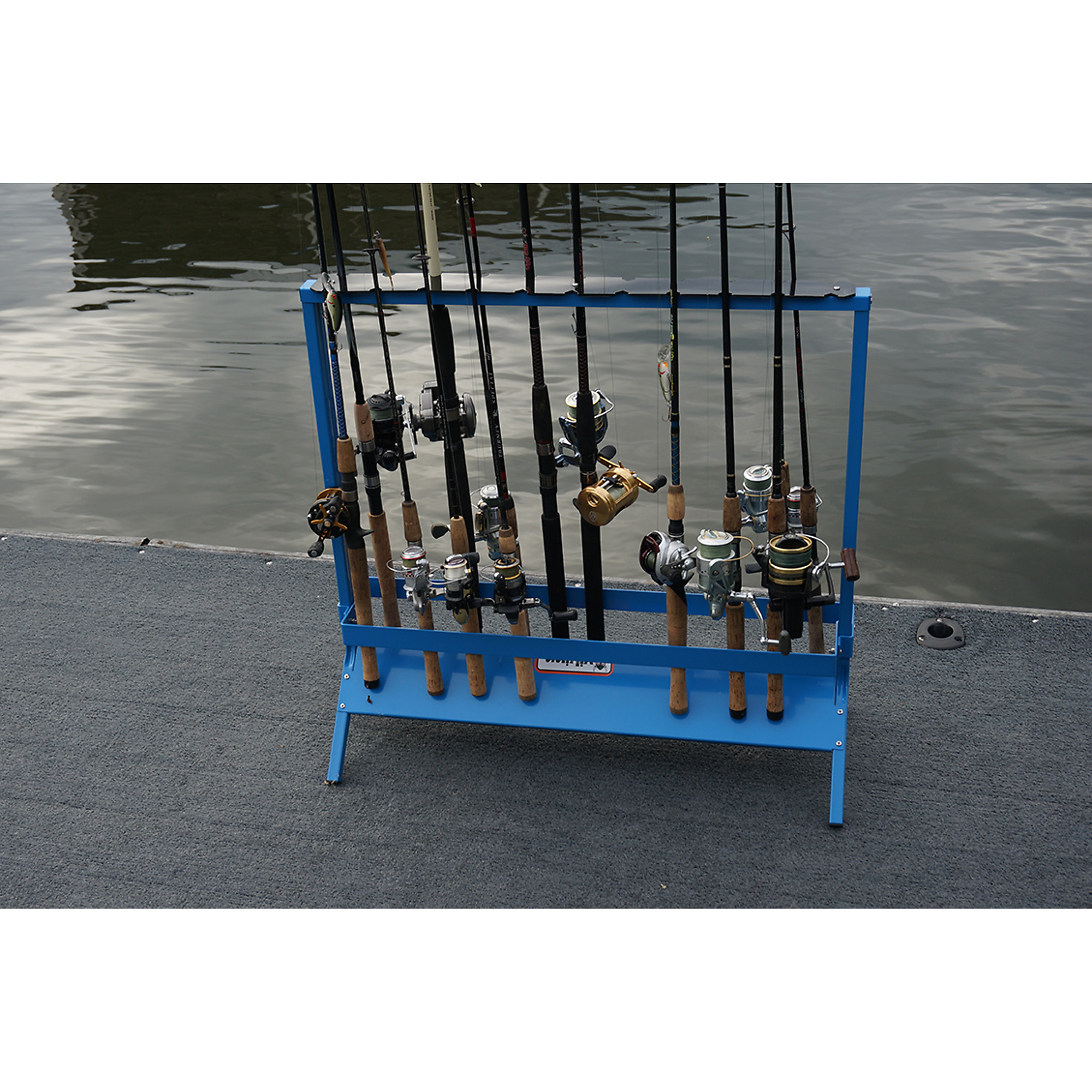 Viking Fishing Rod Rack - 22-Rod Capacity, Lightweight, Blue, Model# VKS-VFR001