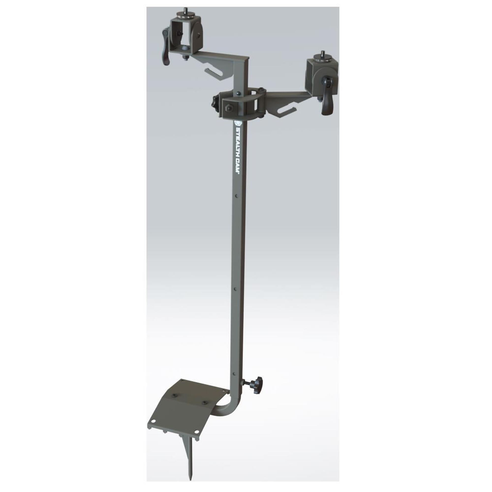 StealthCam Camera/Solar Pak Mounting Pole - 29in. to 49in. Height, 1/4in. Tripod Mount, Brown, Model# STC-CSMP