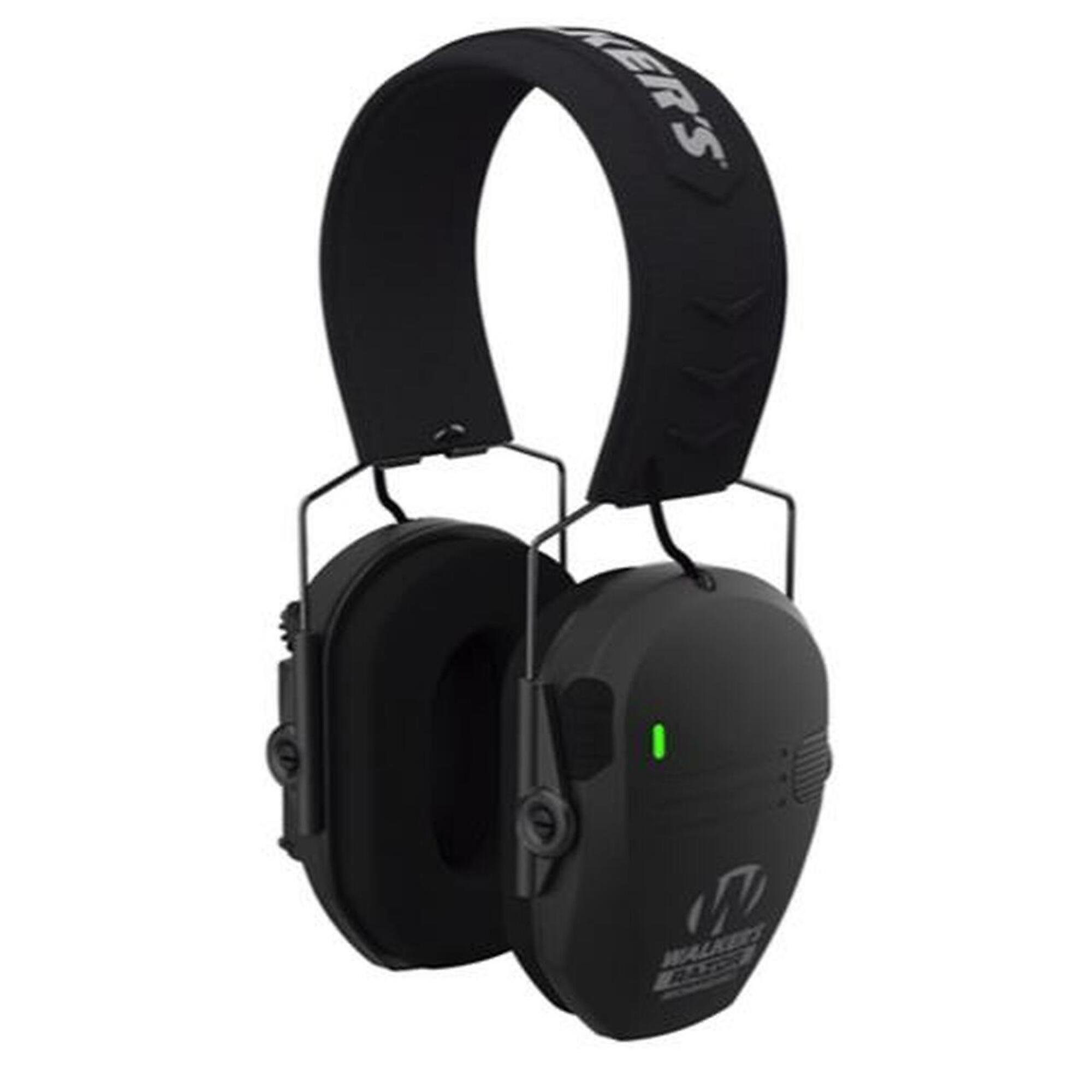 Walkers Game Ear Rechargeable Razor Electronic Muff - 23dB Noise Reduction, Black, Model# WGE-GWP-RSEMRC