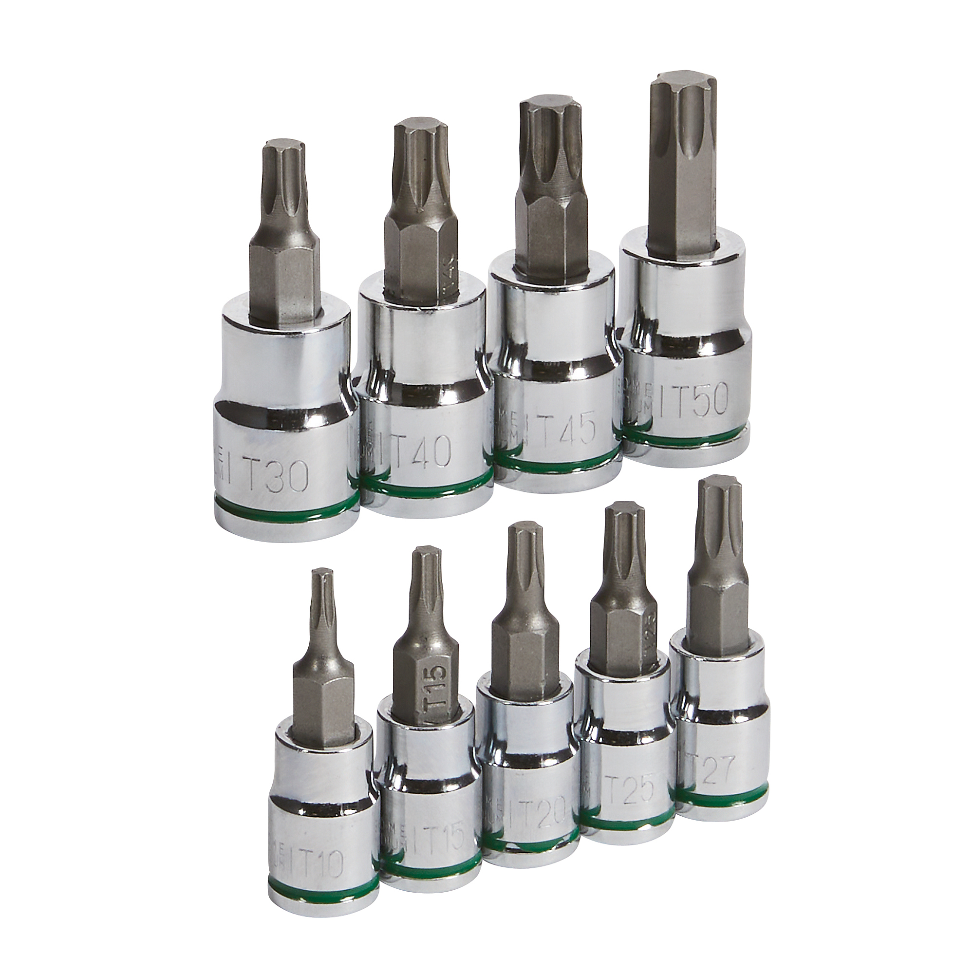 Ironton Torx Bit Socket Set, 9-Pc., 1/4in. and 3/8in. Drive Sizes, Chrome Finish