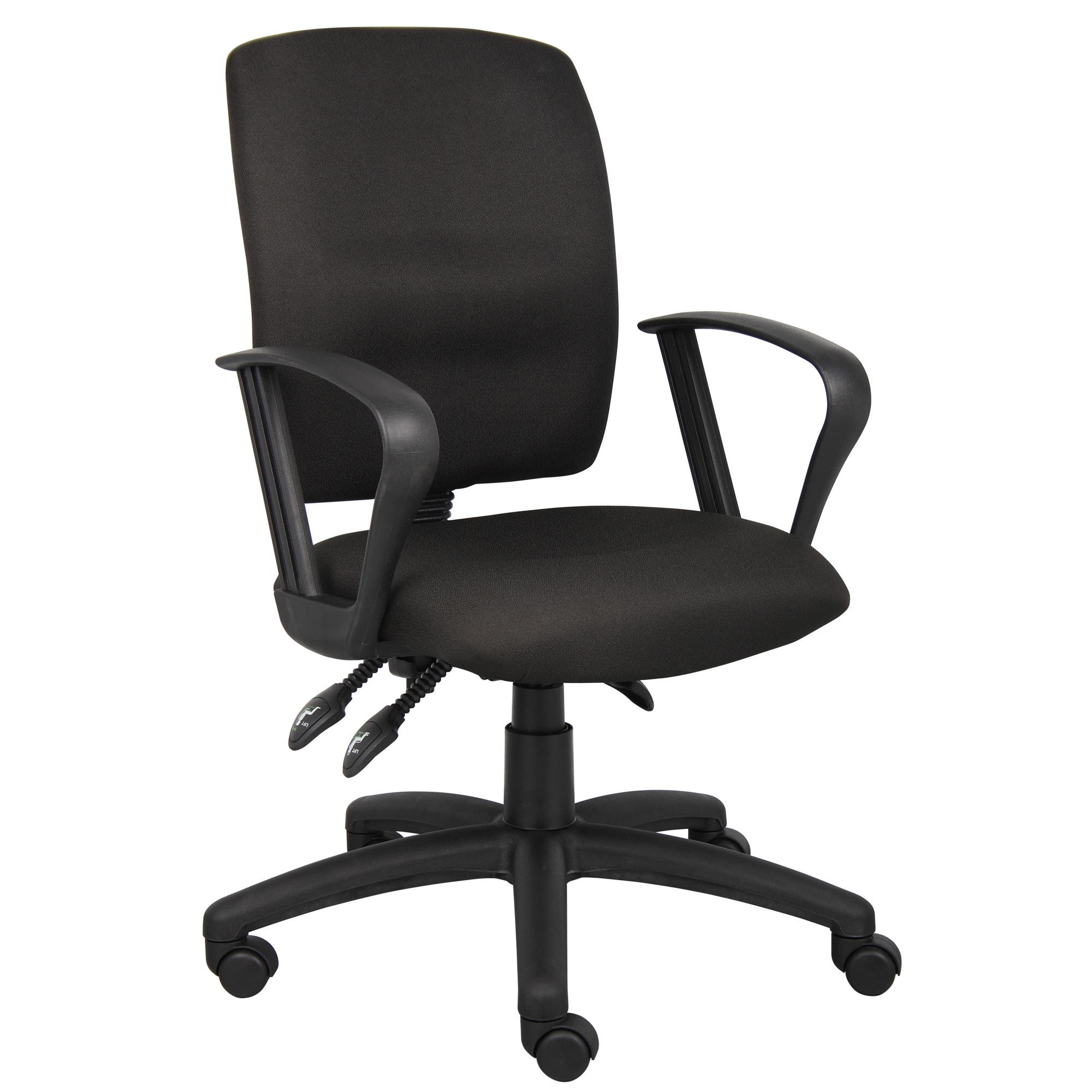 Norstar BOSS, Multi-Function Fabric Task Chair W/Loop Arms, Included (qty.) 1 Model# B3037-BK
