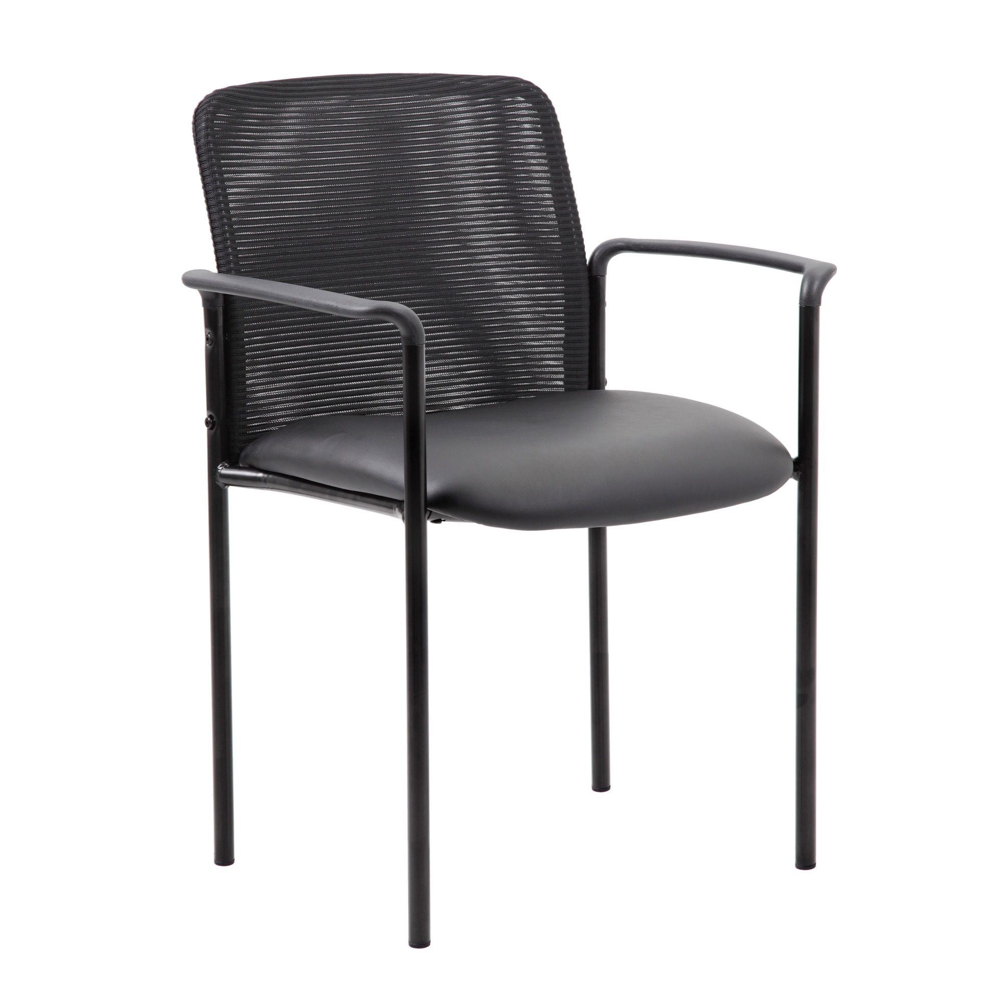 Norstar BOSS, Caressoft and Mesh Guest Chair, Black, Included (qty.) 1 Model# B6909-CS