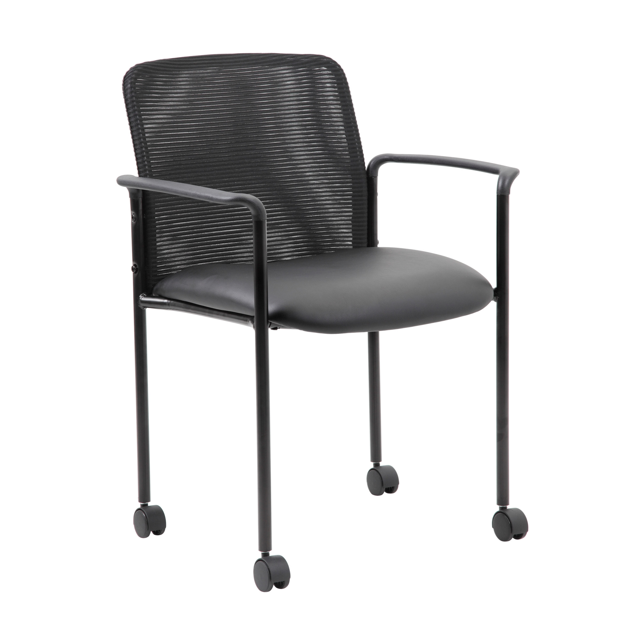 Norstar BOSS, Mesh Guest Chair with Casters, Black, Included (qty.) 1 Model# B6909R-CS
