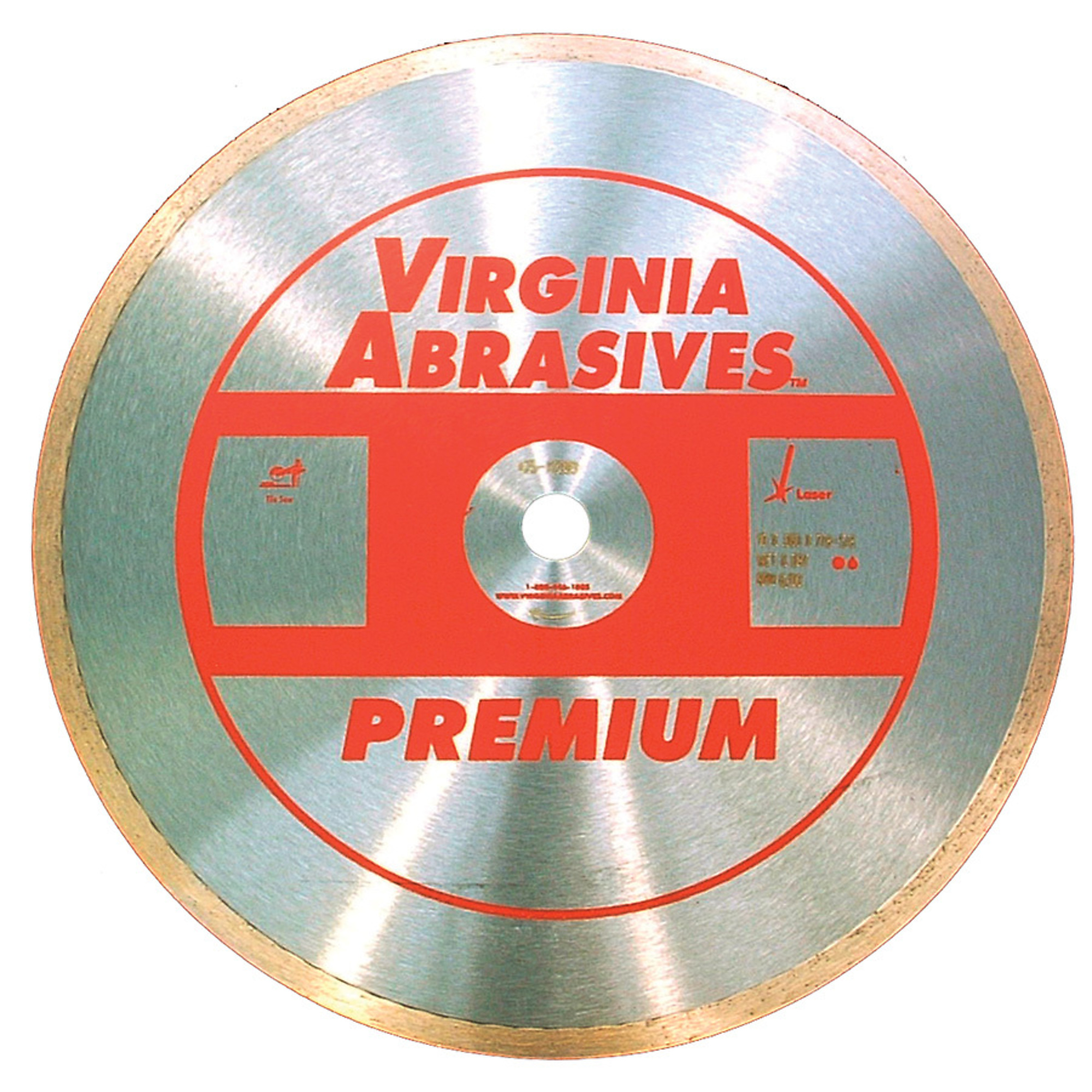 Virginia Abrasives Premium Continuous Rim Saw Blade 8in. x 0.060in. x