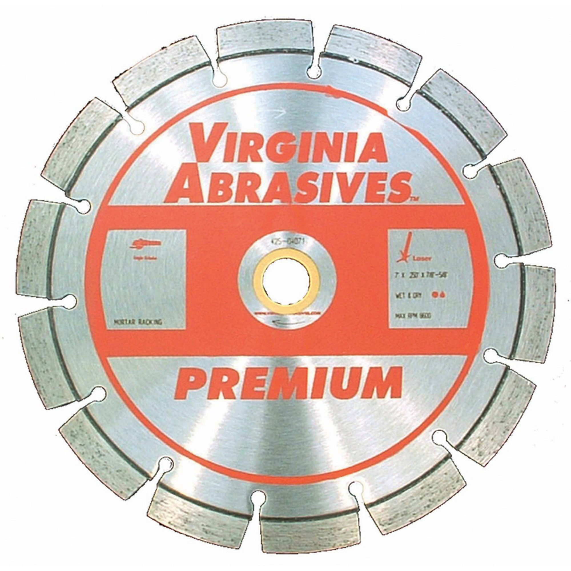 Virginia Abrasives Hardscape Diamond Saw BLADE - 4in., General Purpose, Laser Welded Segments, 1 Pcs, Model# 425-02980.VAB