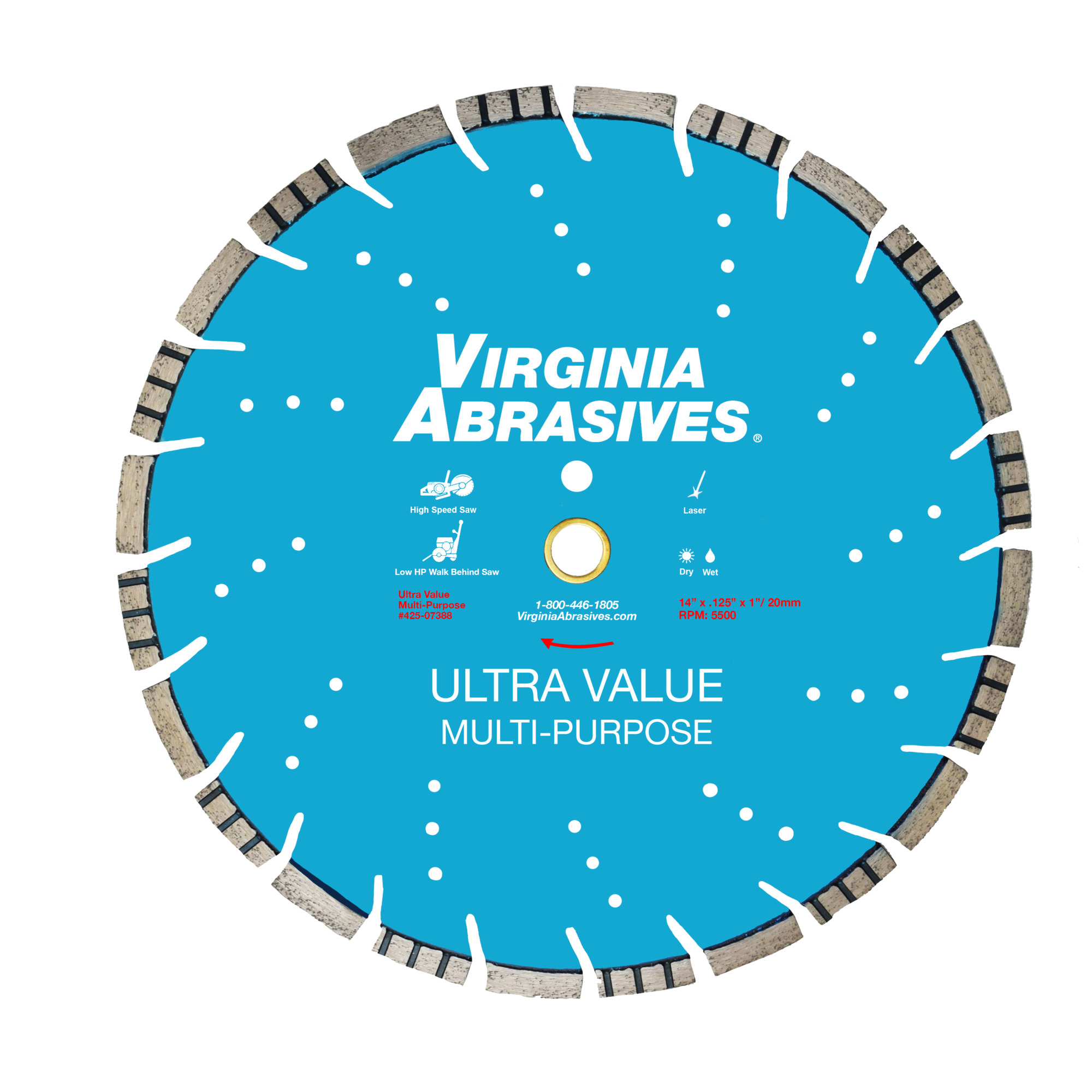 Virginia Abrasives, SAW BLADE, Included (qty.) 1 Model 42507313.VAB