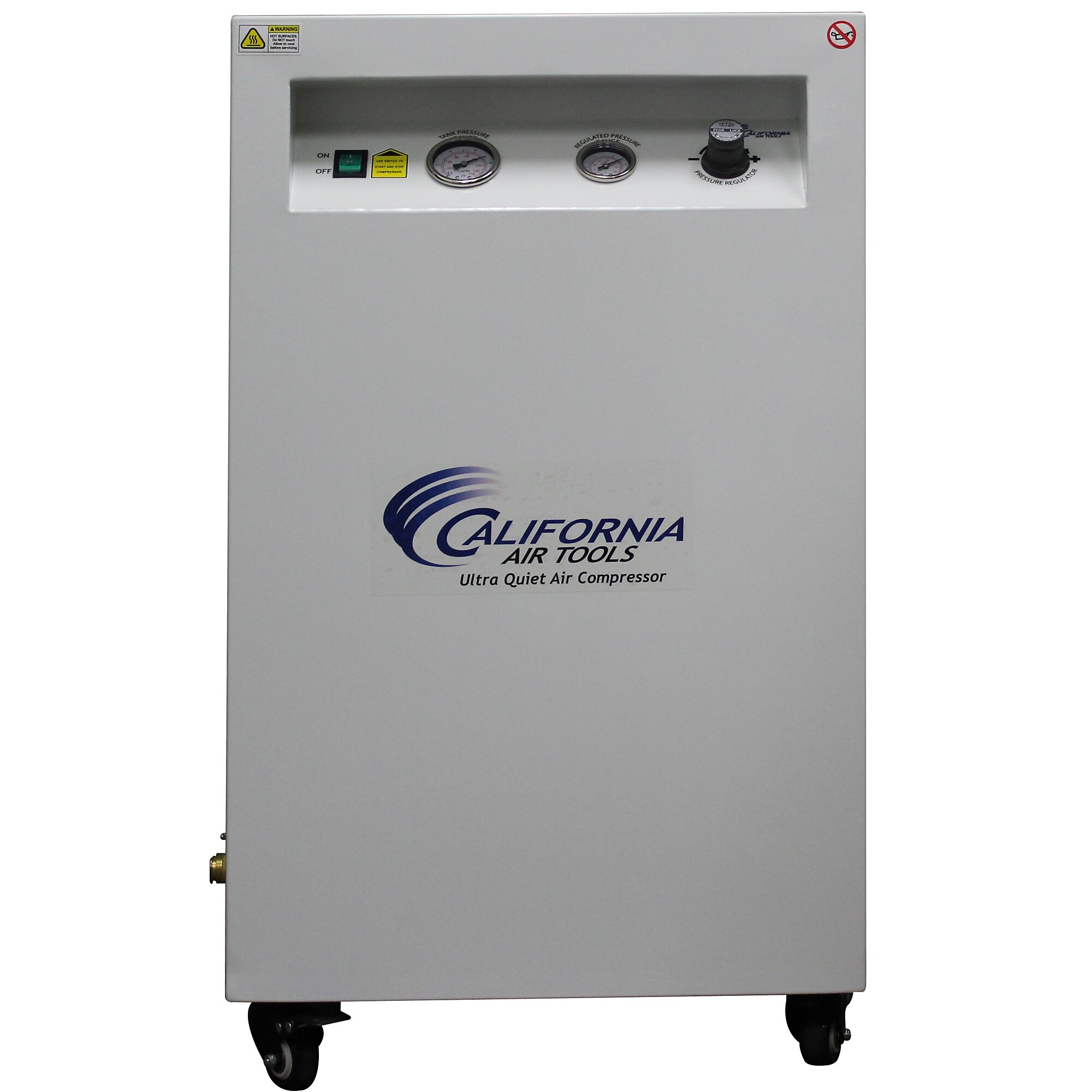 California Air Tools, 20 Gal 4 Hp Automatic Drain Soundproof Cabinet, Horsepower 4 HP, Air Tank Size 20 Gal, Volts 220 Model# 20040SPCAD
