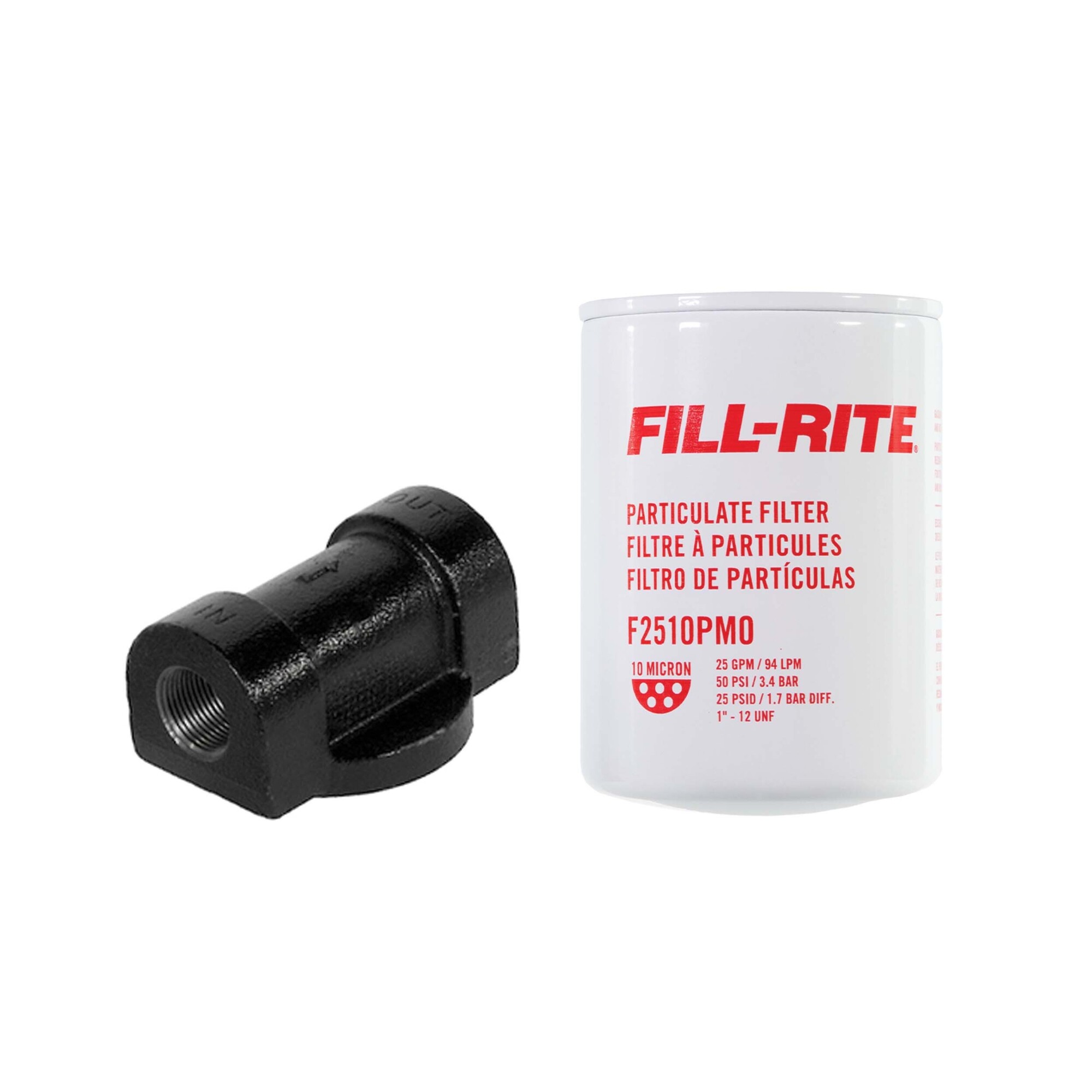 Fill-Rite, F2510PM0 with 3/4in. Filter Head Kit, Diameter 1 in, Height 6 in, Model# 1200KTF7025