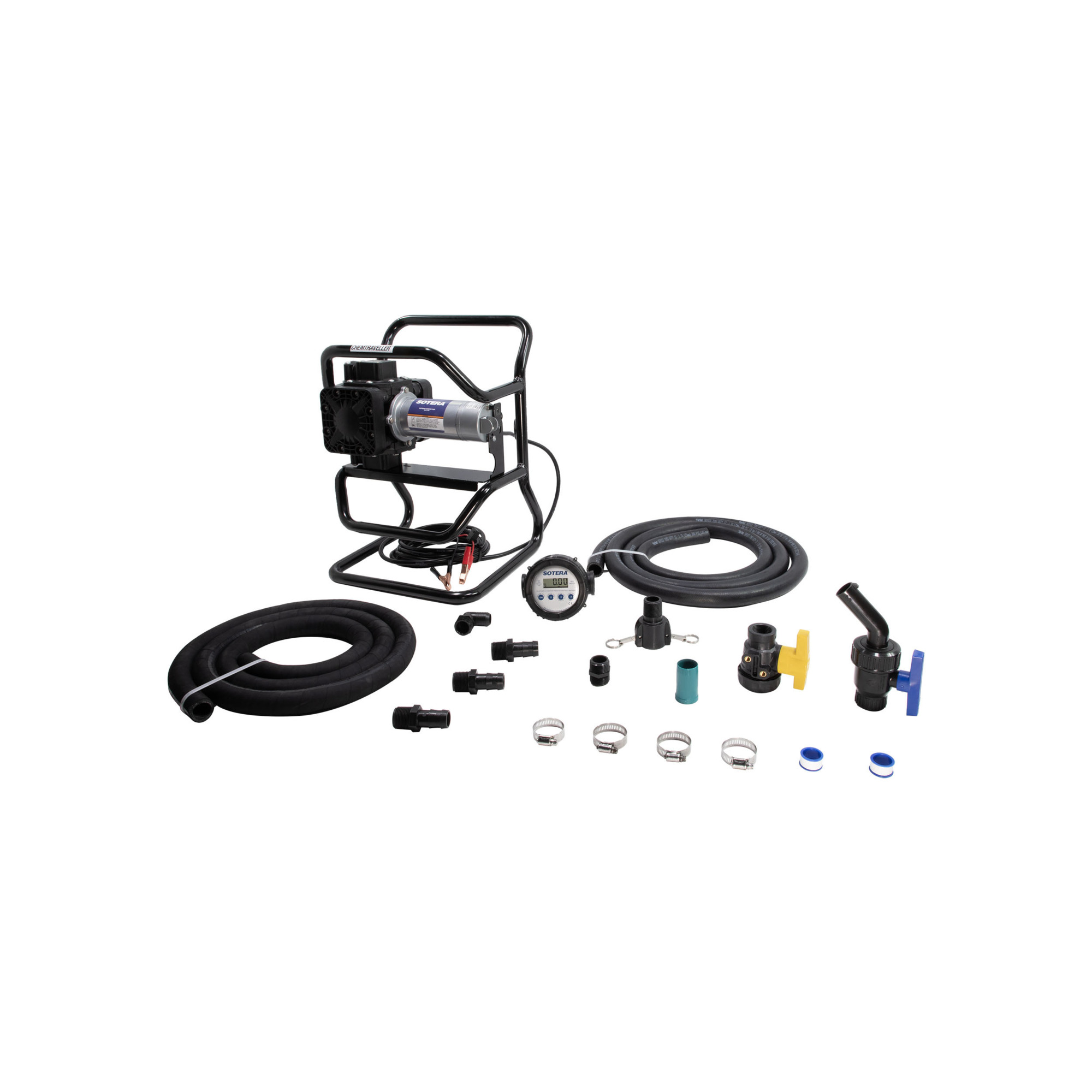 Sotera Systems Chemical Transfer Pump - 12V DC, 13 GPM, Manual Nozzle, Model# SS435BX700