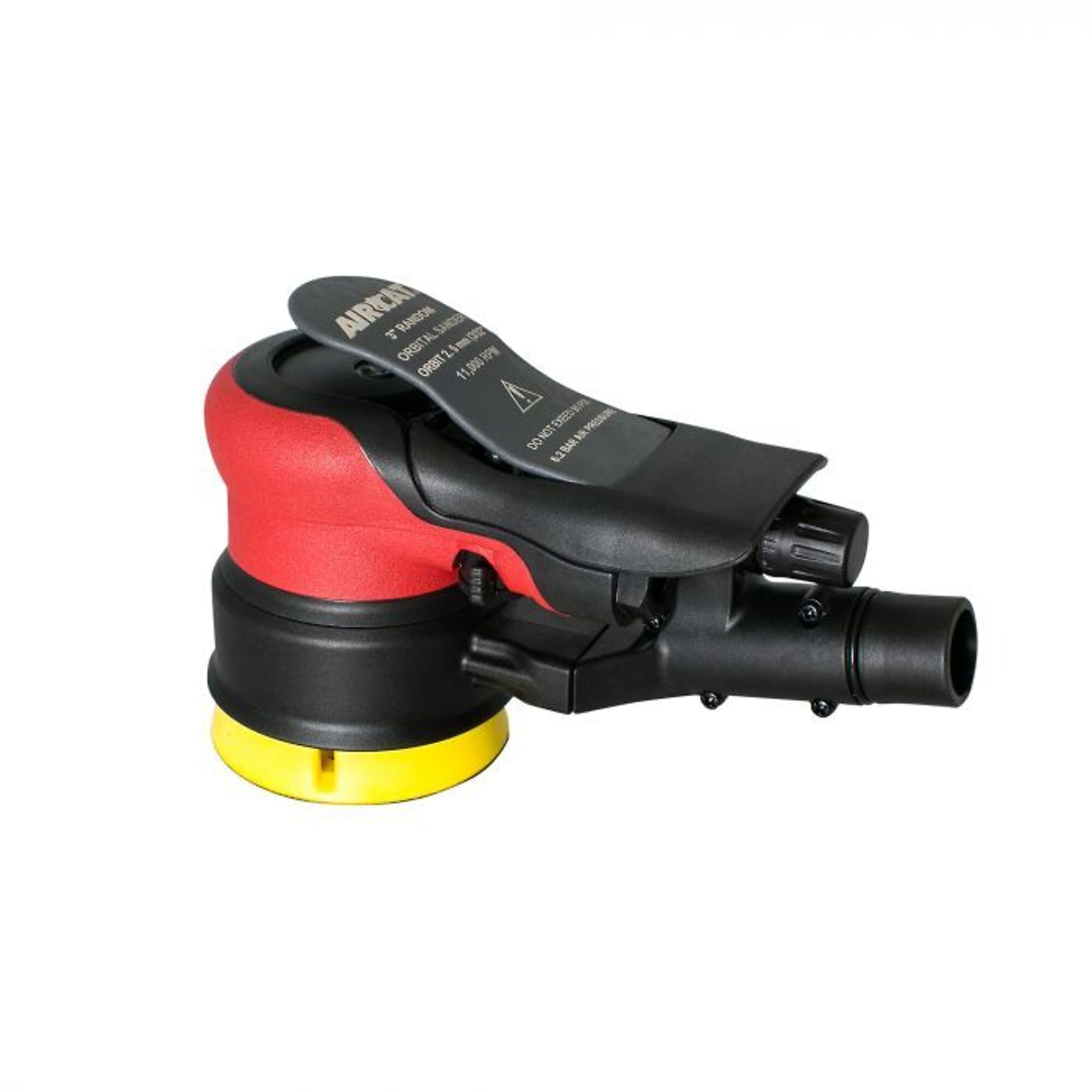 AirCat, CENTRAL VAC ORBITAL PALM SANDER/POLISHER, Max. Speed 11000 OPM, Pad Diameter 3 in, Air Inlet Size 1/4 in, Model# 6700-3-336CV