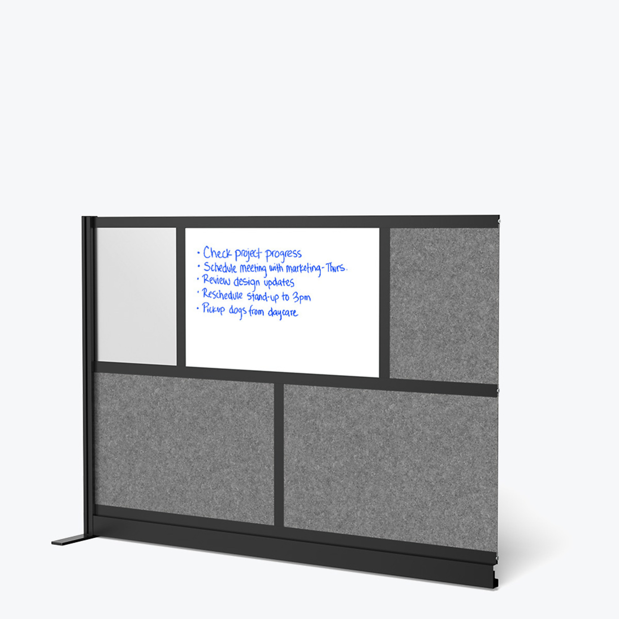 Luxor, Mod Wall Divider Sys Blk Frame70 x 48 add on Wall, Material Polypropylene/PET polyester fabric, Height 70 in, Width 48 in, Model# MW-7048-XWCGB