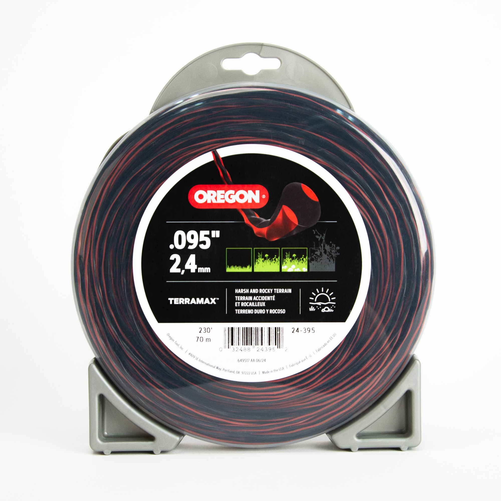 Oregon, TerraMax Oval Twist High Performance Trimmer Line, Line Diameter 0.095 in, Line Length 230 ft, Model# 24-395