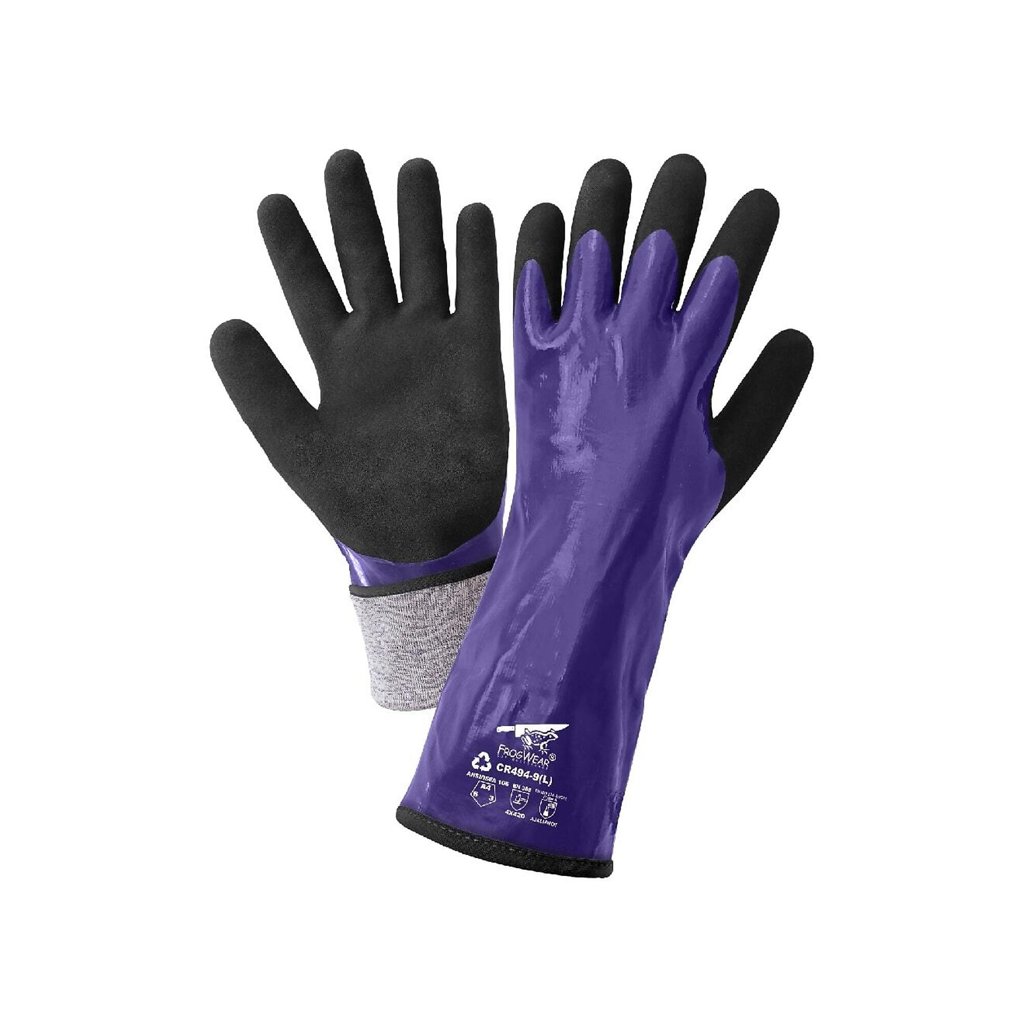 FrogWear 18ga UHMWPE/rPET, Dbl Nitrle Coated, A4 Gloves - 12 Pairs