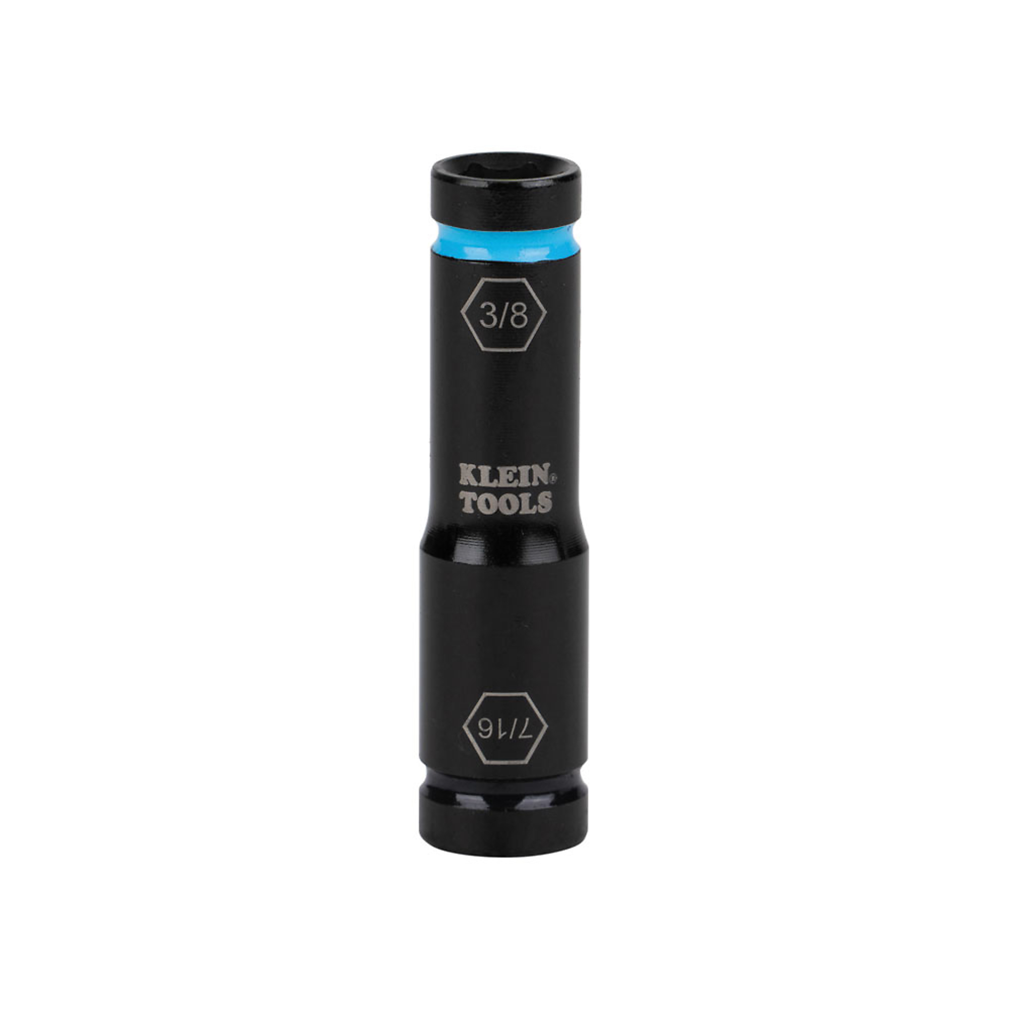 Klein Tools, Flip Impact Socket, 7/16 and 3/8in., Socket Size Multiple in, Drive Size Multiple in, Model# 66077
