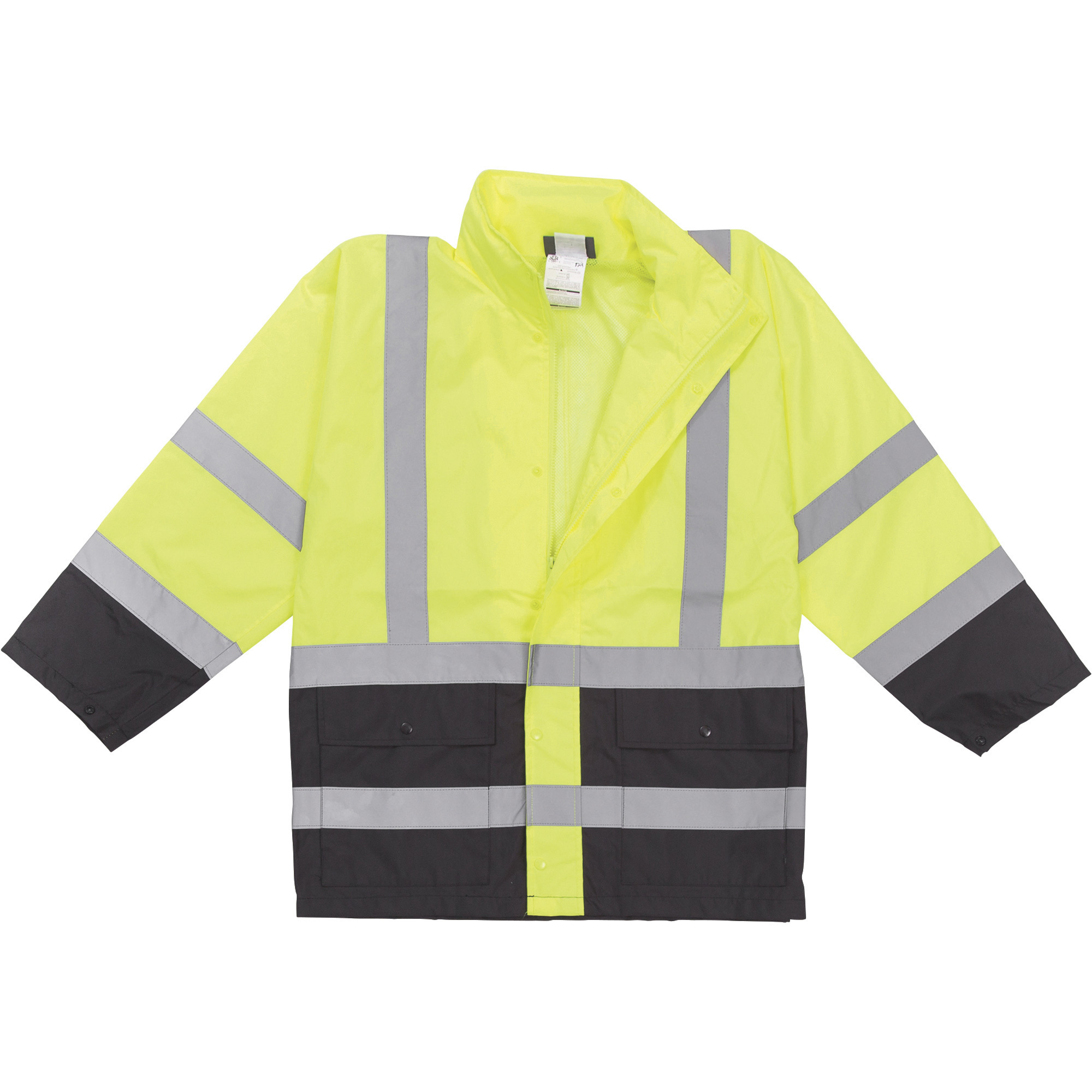 Utility Pro Men's Class 3 High Visibility Waterproof Rain Jacket with ...