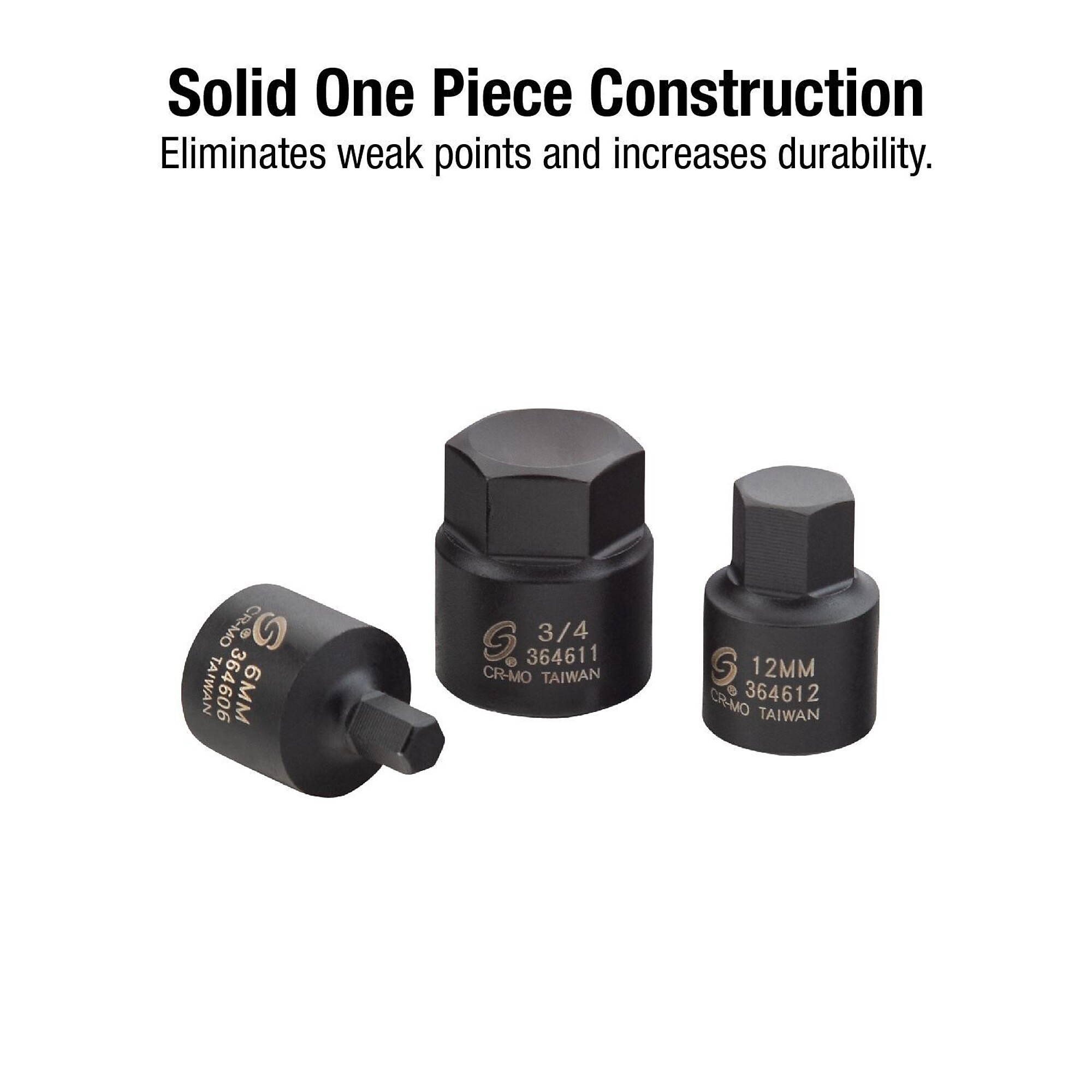 Sunex Tools Stubby Hex Impact Socket Set - 3/8in. SAE/Metric, 16