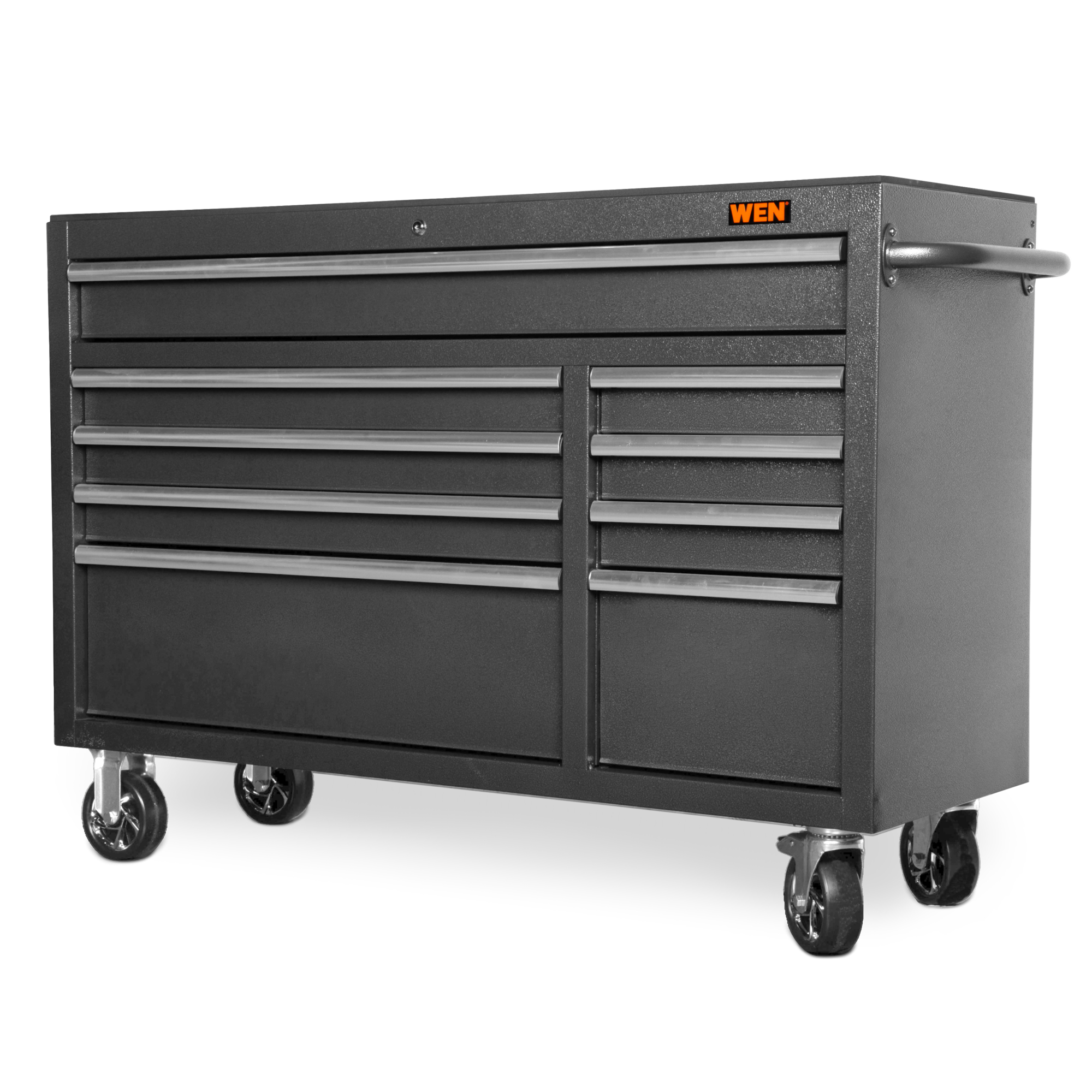 WEN, 52in. Premium Rolling Tool Cabinet w/ 21-Gauge Steel, Width 52 in, Height 36.7 in, Color Black, Model# GG532B