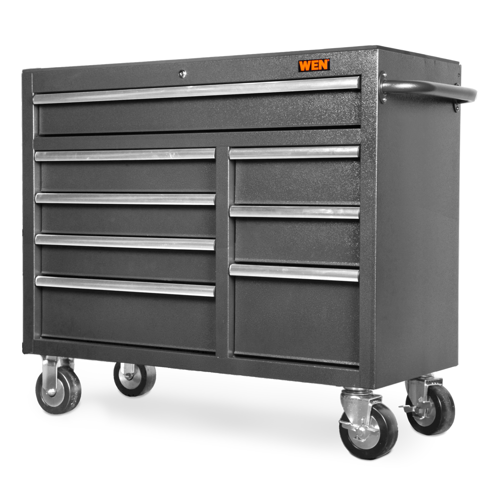 WEN, 42in. Premium Rolling Tool Cabinet w/ 21-Gauge Steel, Width 42 in, Height 36.3 in, Color Black, Model# GG422B
