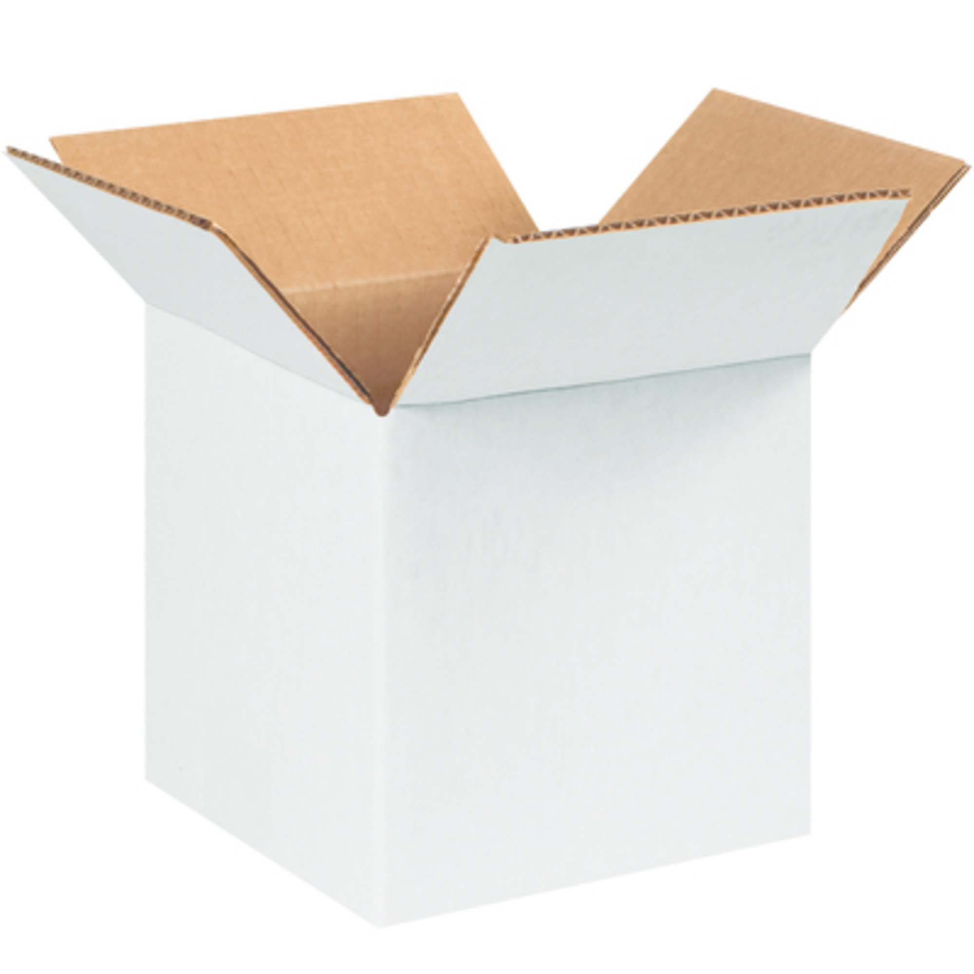 7 x 7 x 7in. White Corrugated Boxes 25/CS, Model# 777W