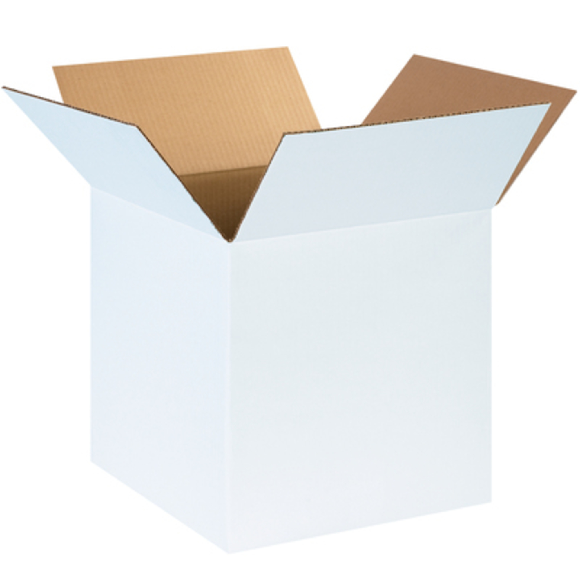 Stock Packaging White Corrugated Boxes — 14in. x 14in. x 14in., 25 Pcs, Model# 141414W