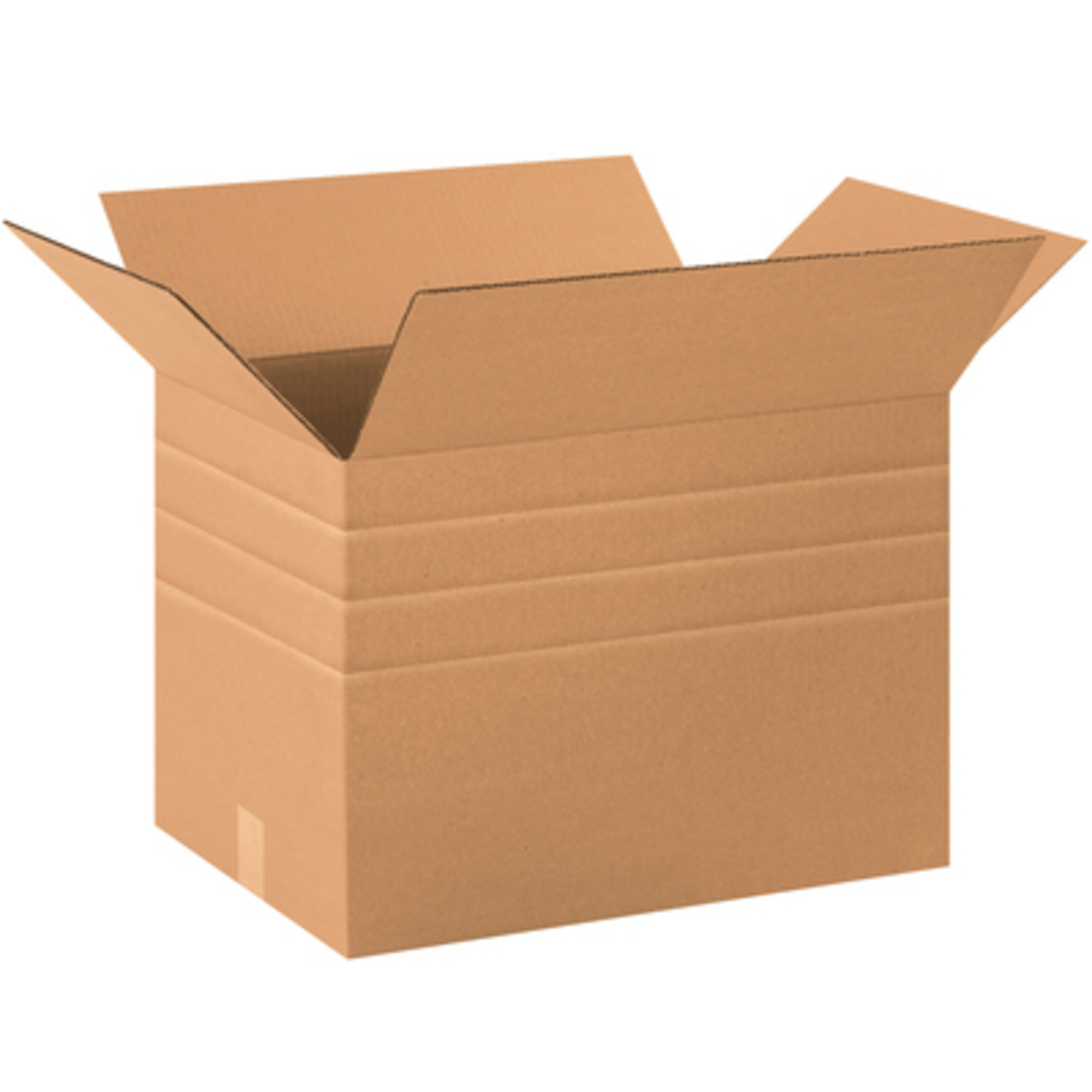 Stock Packaging Multi-Depth Corrugated Boxes — 20in. x 14in. x 14in., 15 Pcs, Model# MD201414