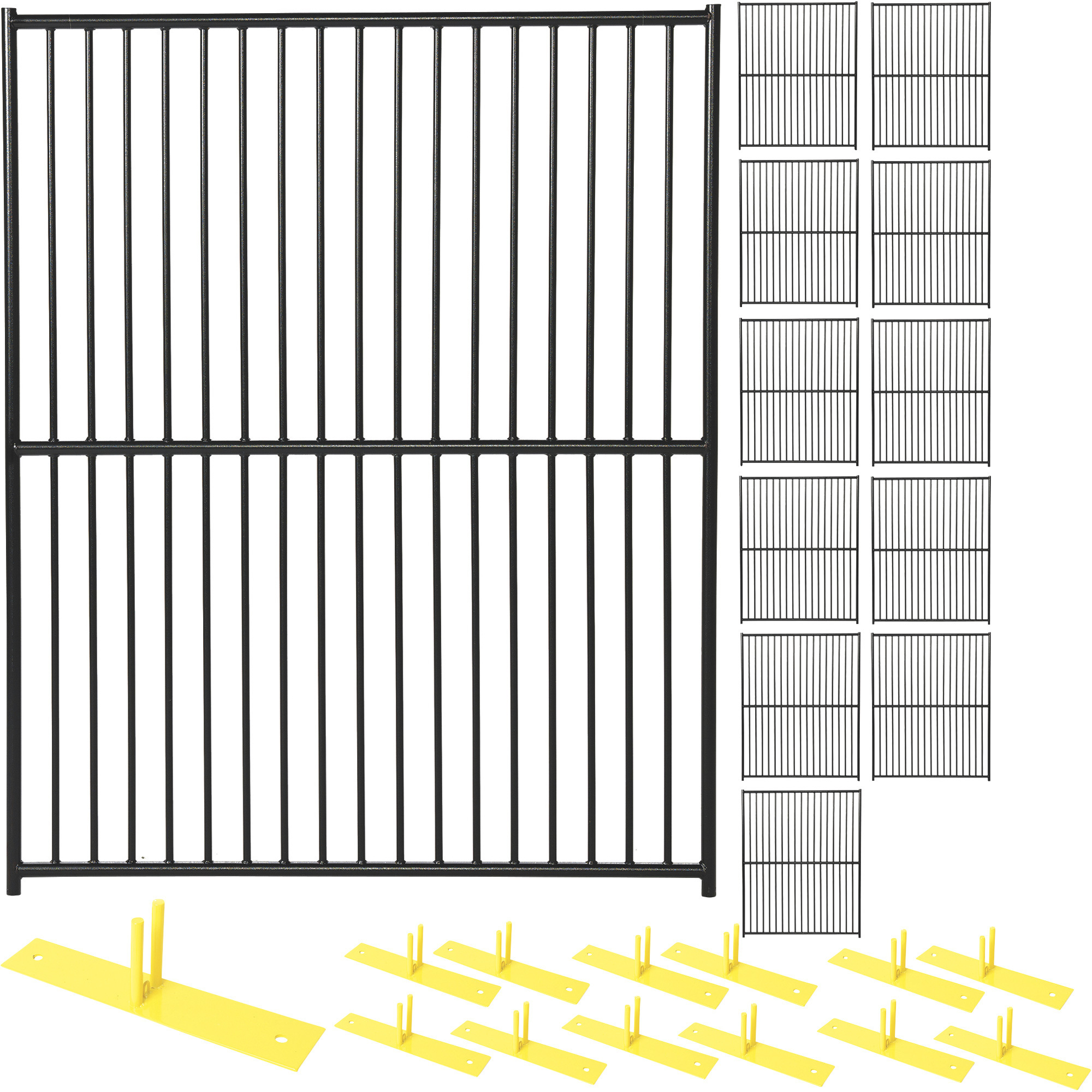 Jewett-Cameron 12-Panel European Design Perimeter Patrol Kit, Temporary Fence Panels, Each 5ft. x 6ft., Model# RF 2020 EDP