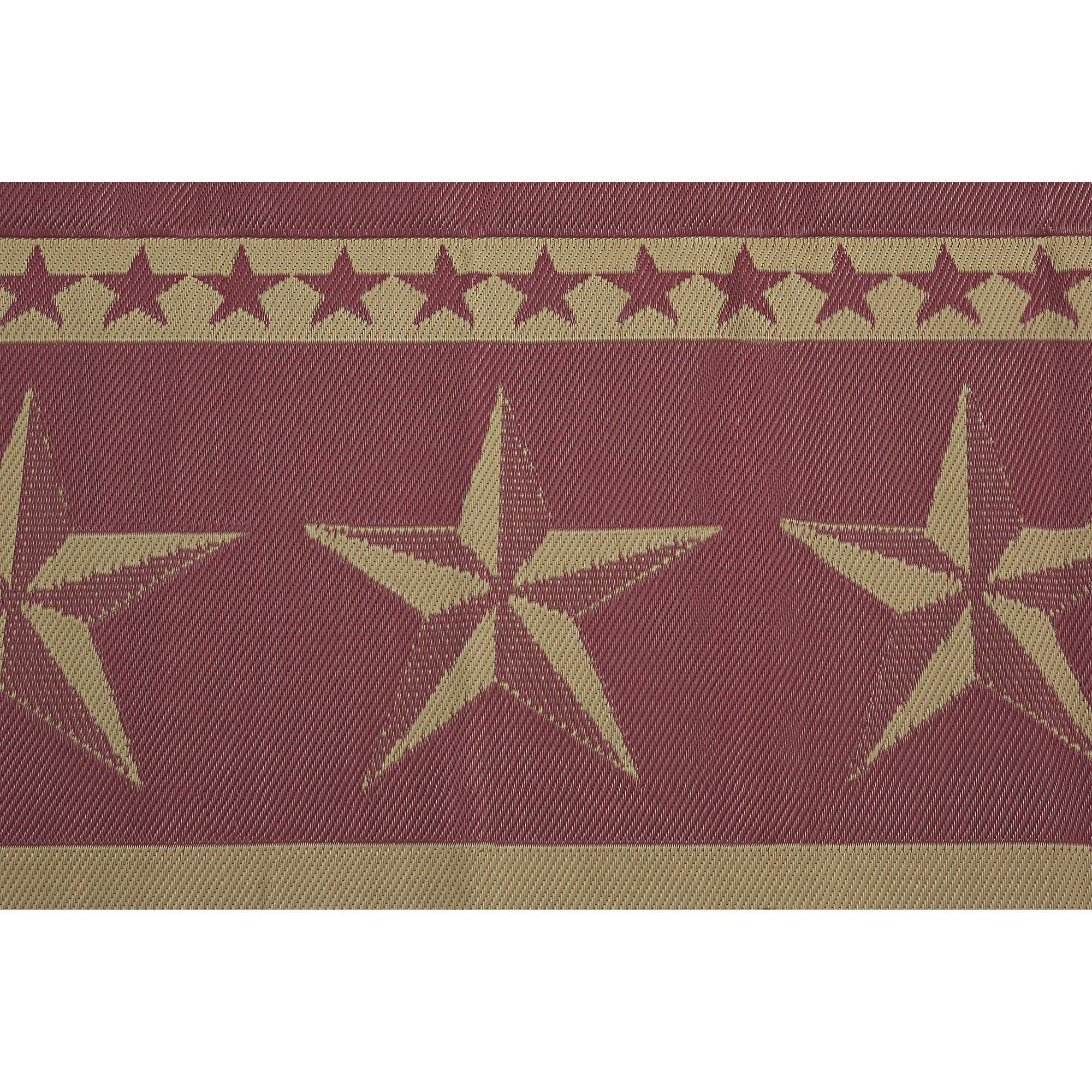Outdoor Reversible Patio/RV Mat, 9ft. x 12ft., Star, Red/Khaki