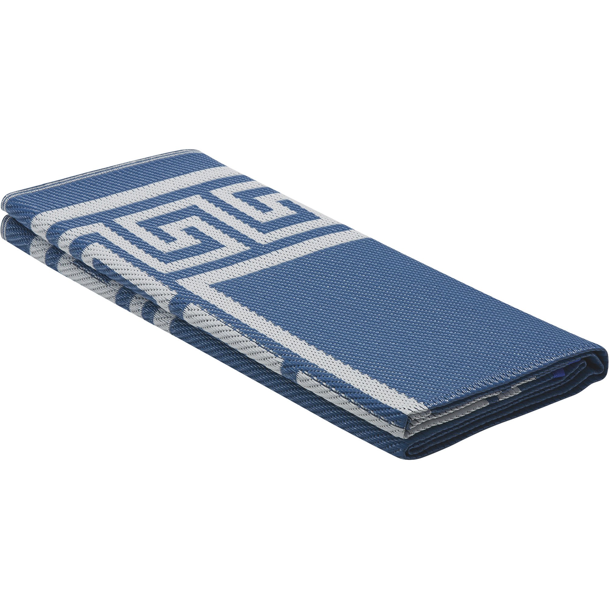 Outdoor Reversible Patio/RV Mat, 6ft. x 9ft. — Blue/White Northern Tool