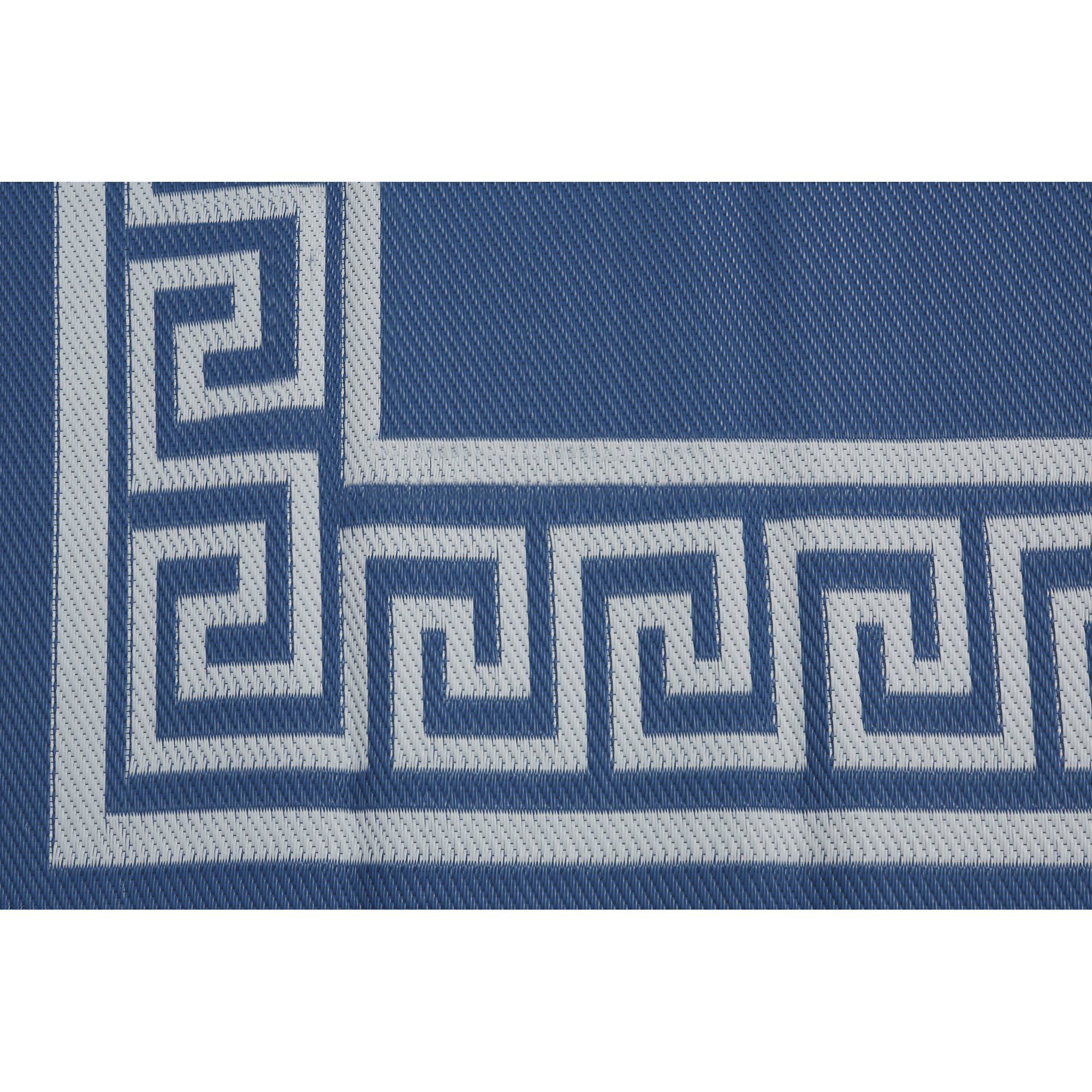 Outdoor Reversible Patio/RV Mat, 6ft. x 9ft. — Blue/White Northern Tool