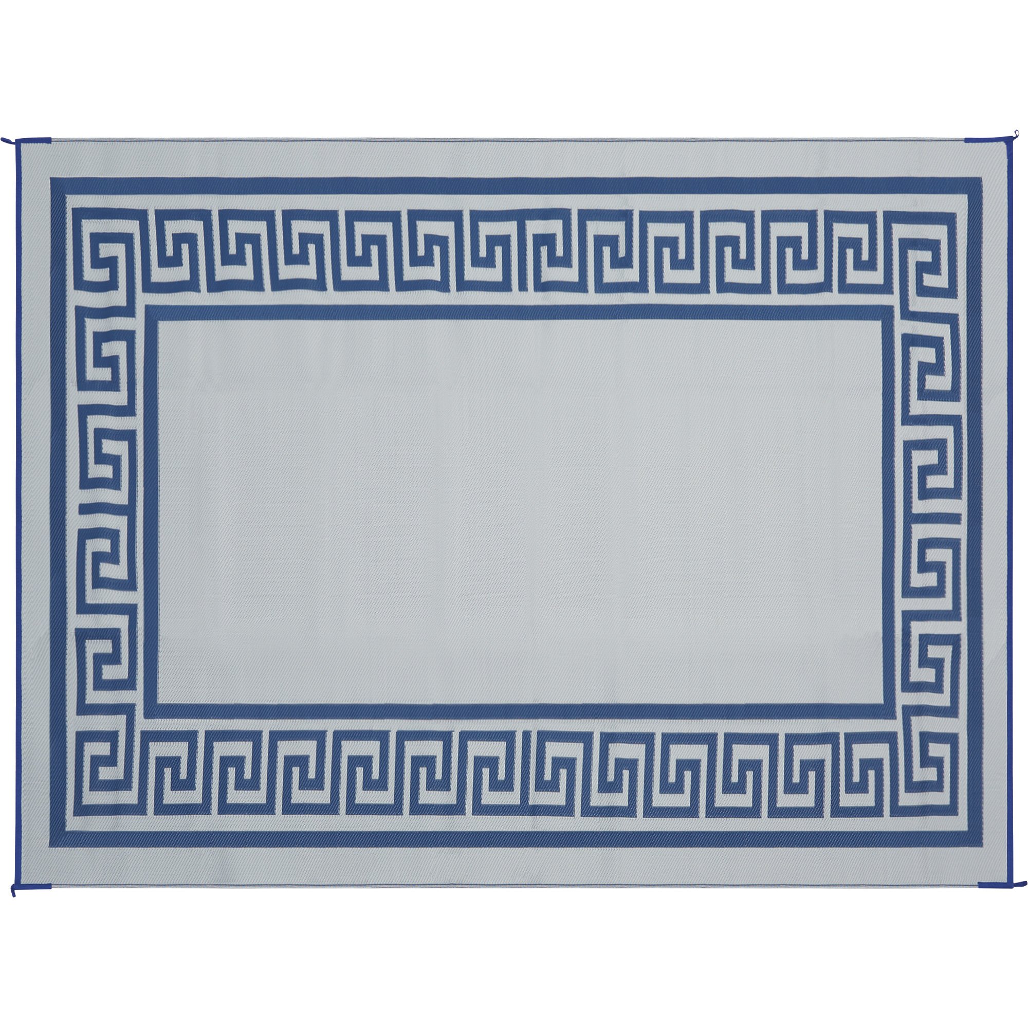 Outdoor Reversible Patio/RV Mat, 9ft. x 12ft. — Blue/White Northern Tool