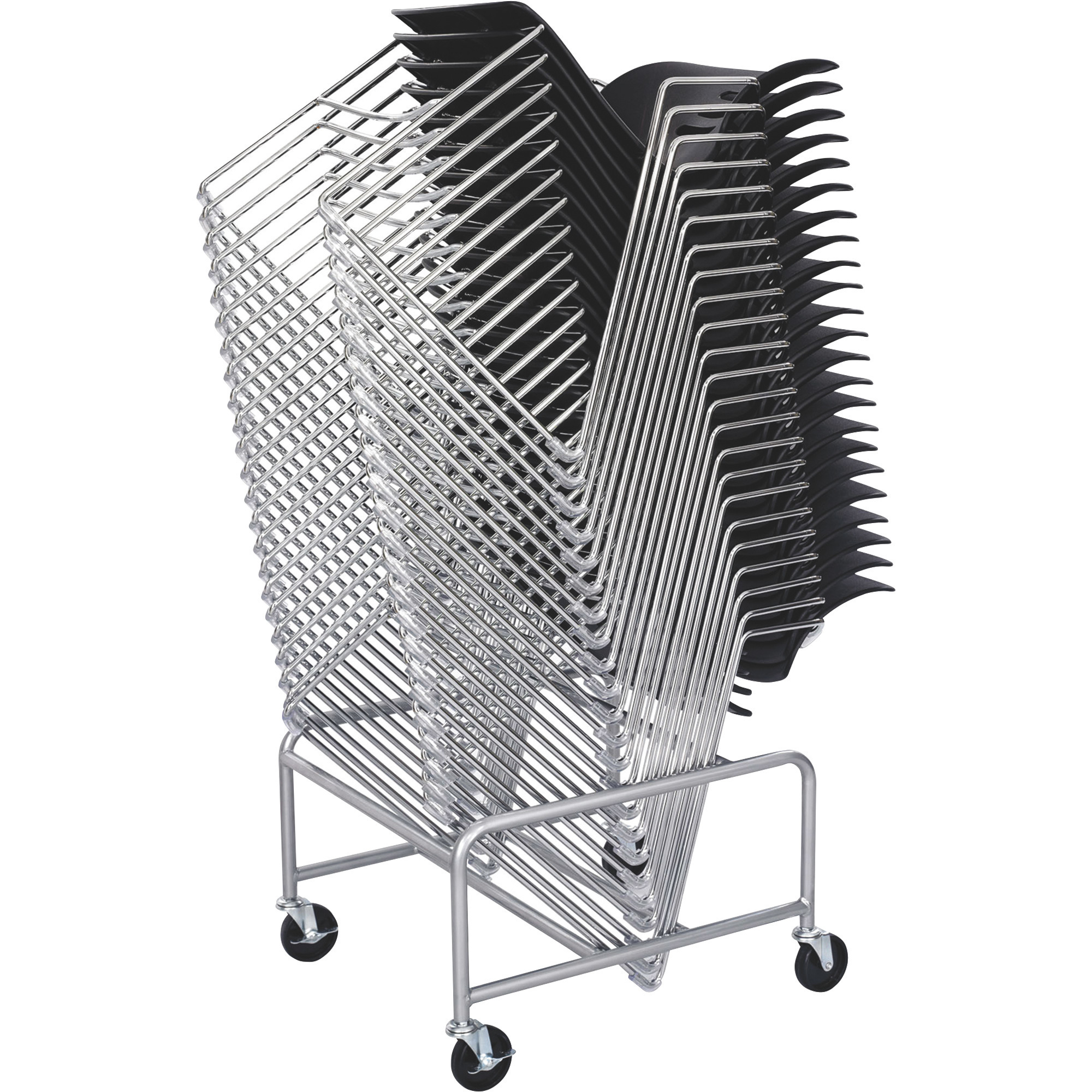 Safco Chair Cart, Silver, 25 1/2in.L x 23 1/2in.W x 17in.H, Model# 4190SL